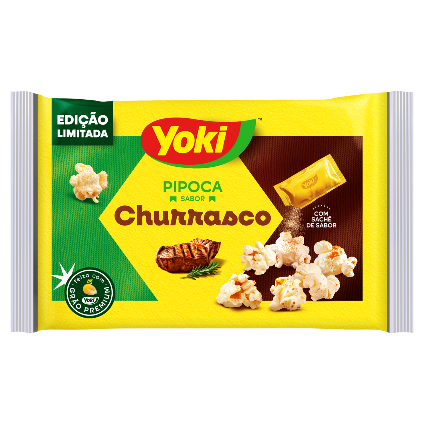 Pipoca para Micro-Ondas Churrasco Yoki Pacote 90g