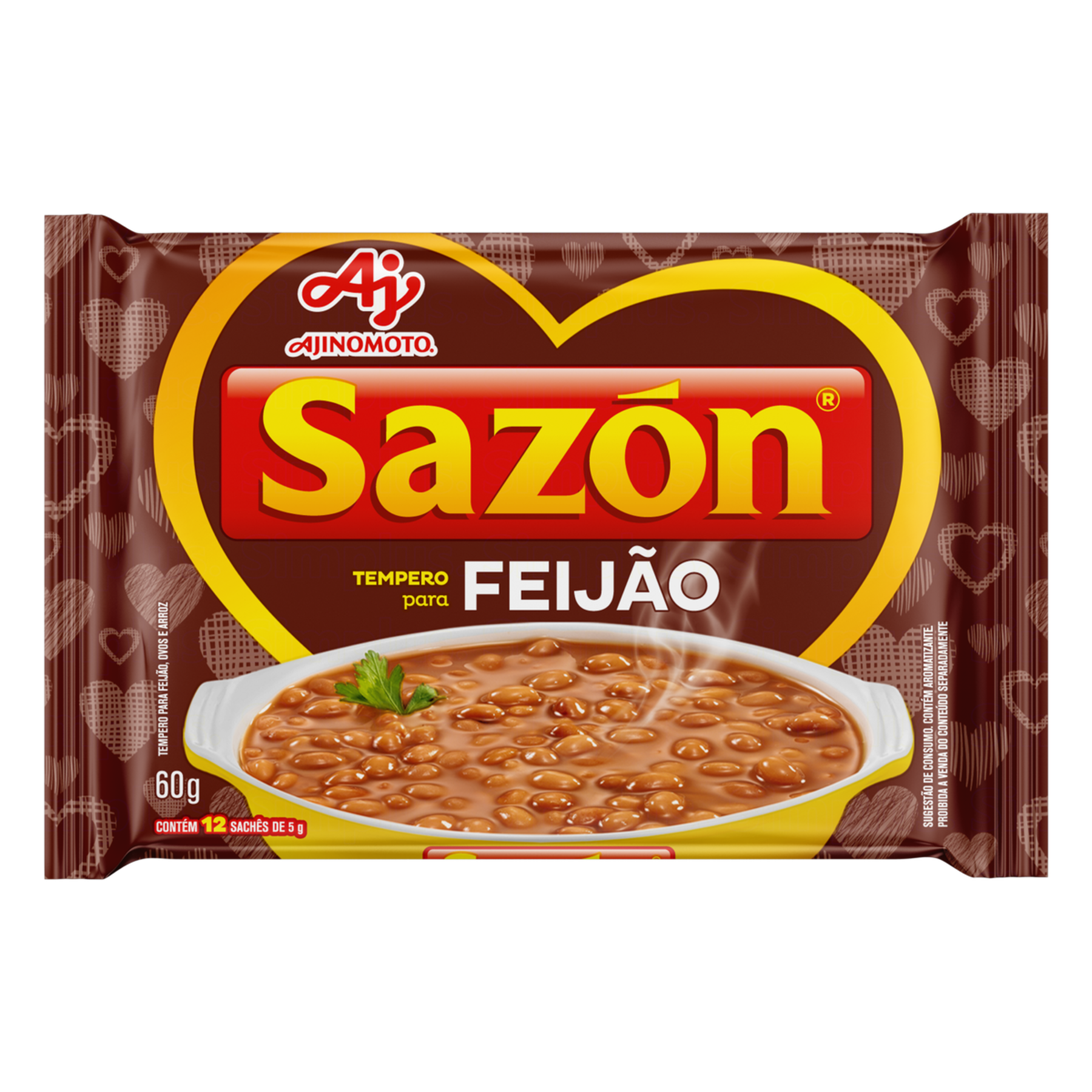 Tempero para Feijão Sazón Pacote 60g 12 Unidades