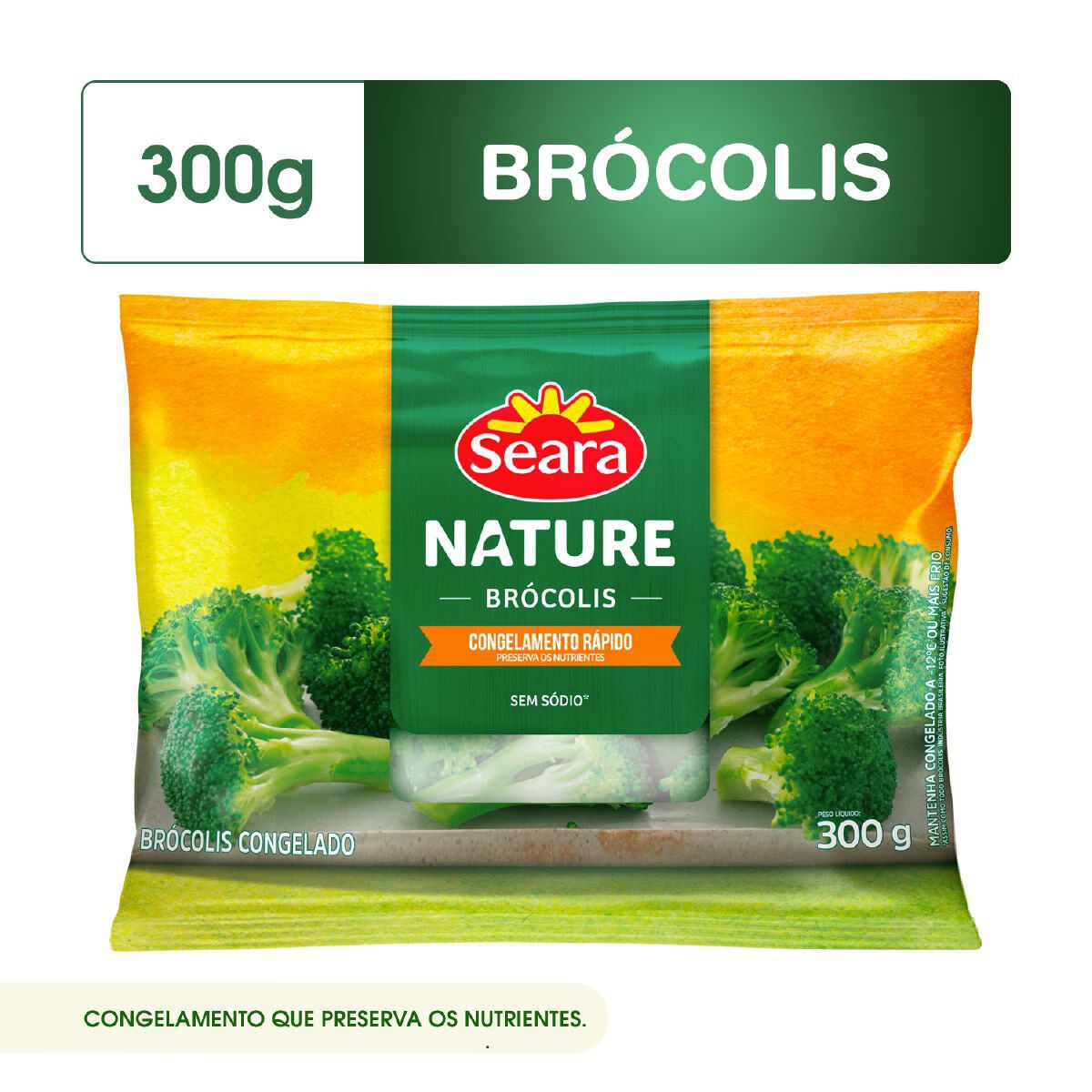 Br&oacute;colis florete congelado Seara Nature 300g