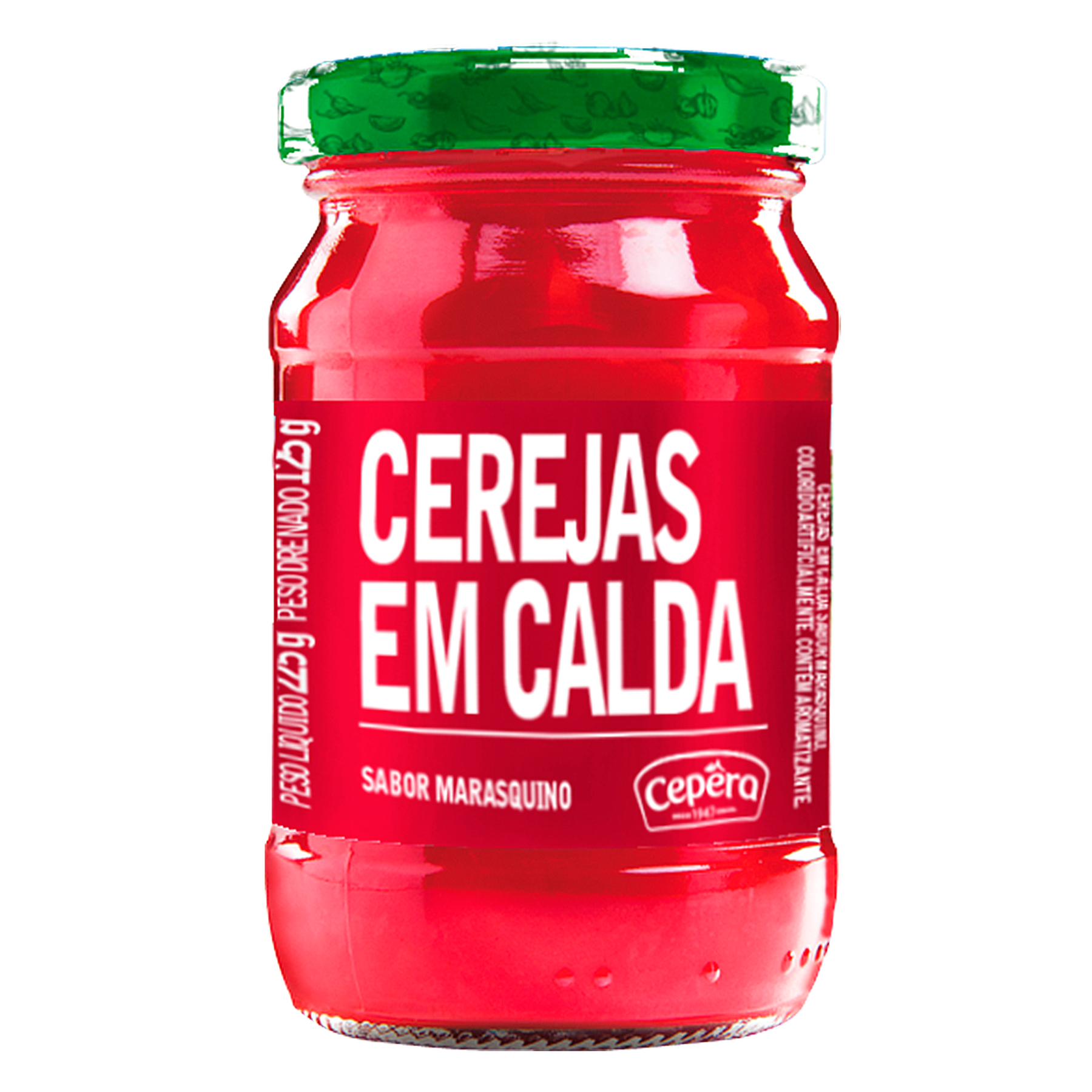 Cereja em Calda Marasquino Cepêra Vidro 125g