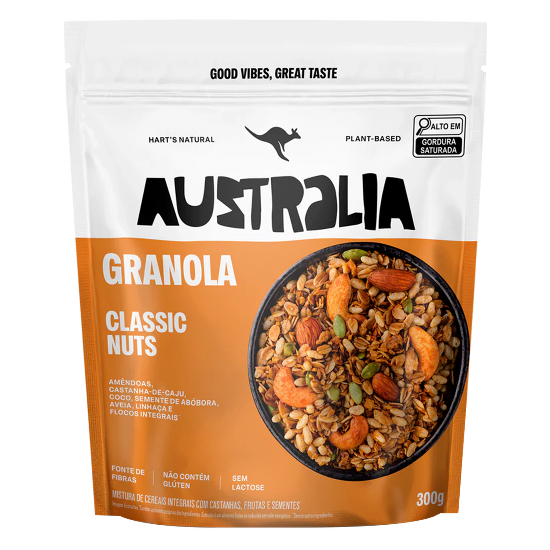 Granola Classic Nuts Hart's Natural Australia Pouch 300g