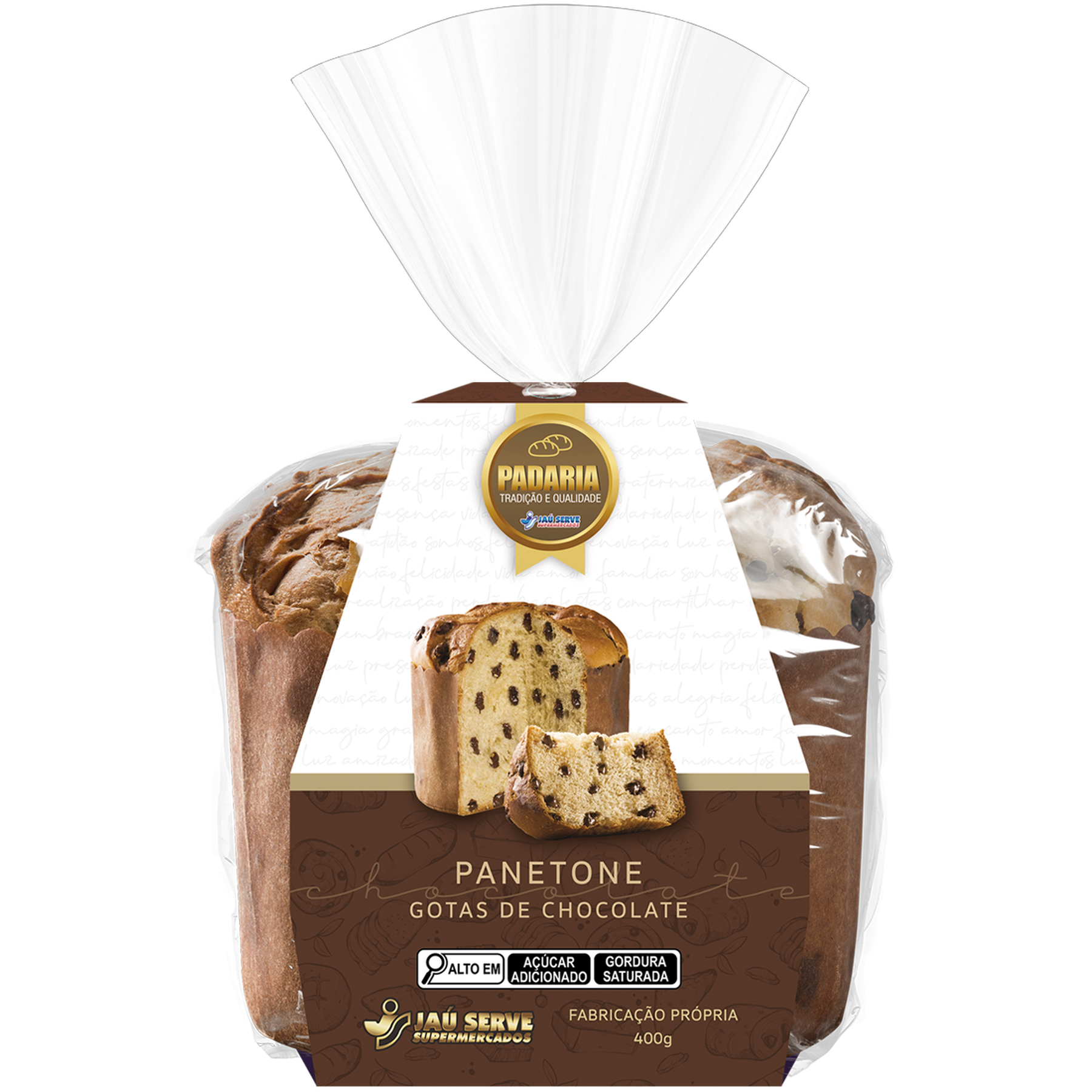 Panetone com Gotas de Chocolate 400g