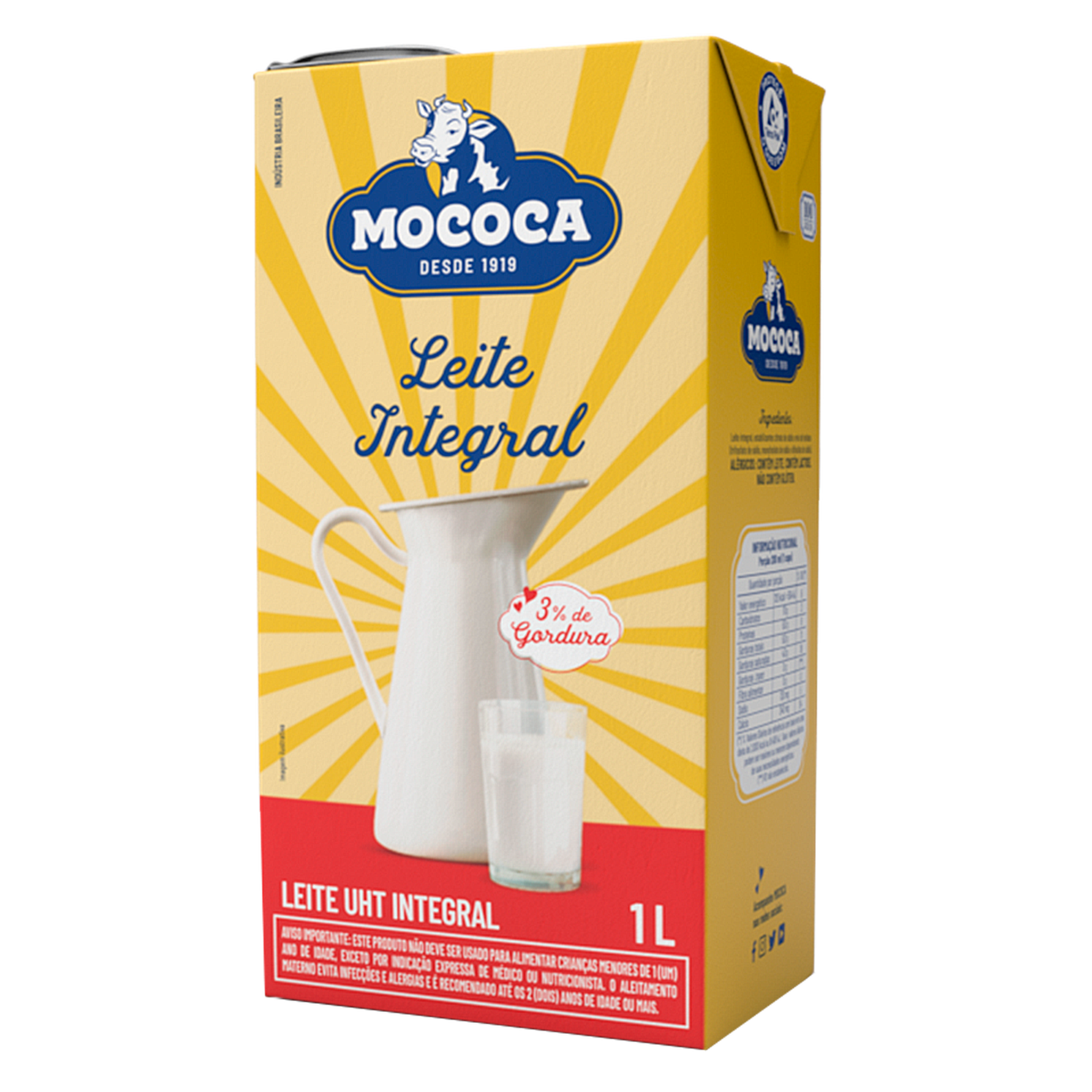Leite UHT Integral Mococa Caixa 1l
