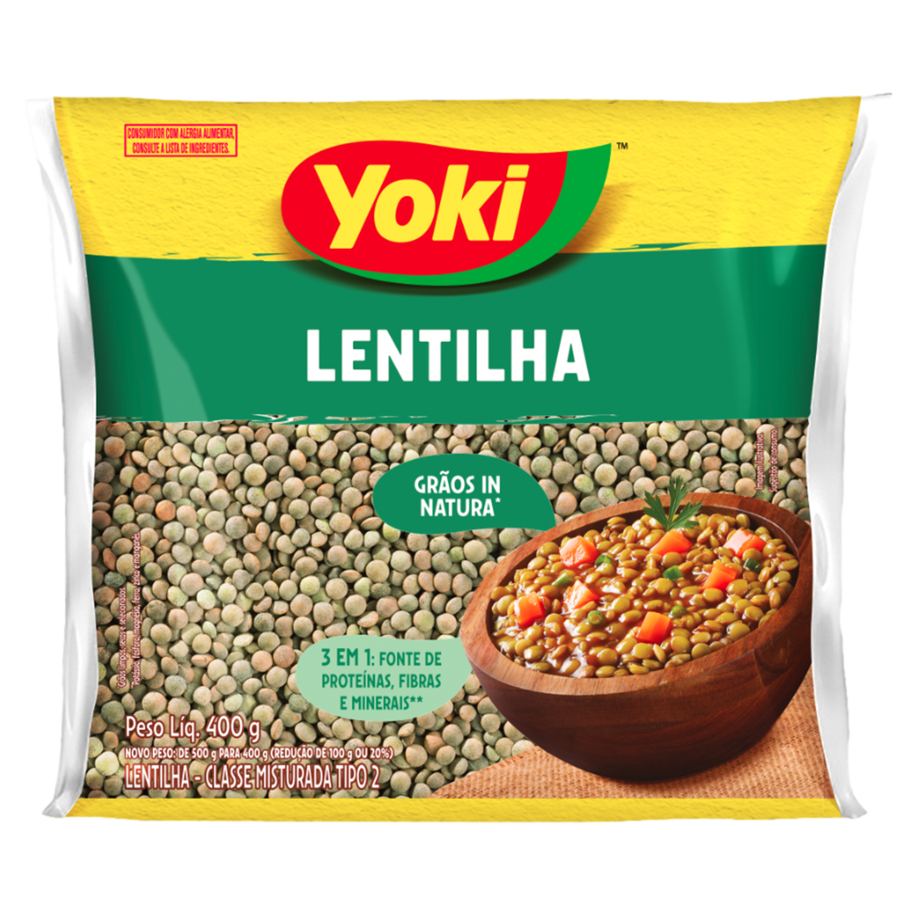 Lentilha Yoki Pacote 400g