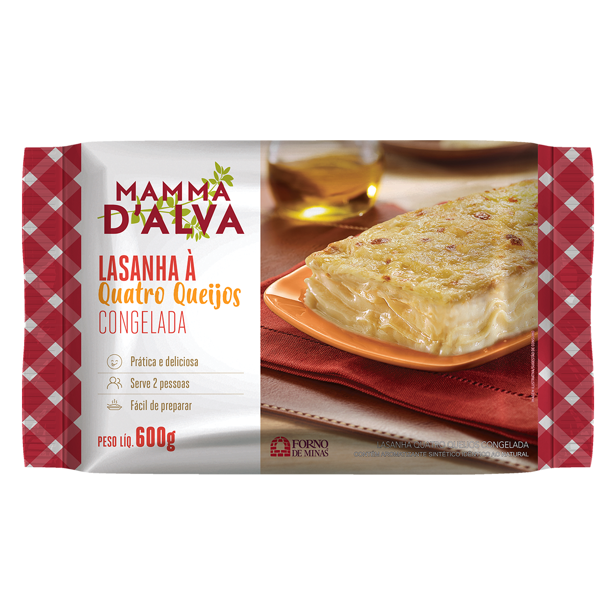 Lasanha 4 Queijos Forno de Minas 600g