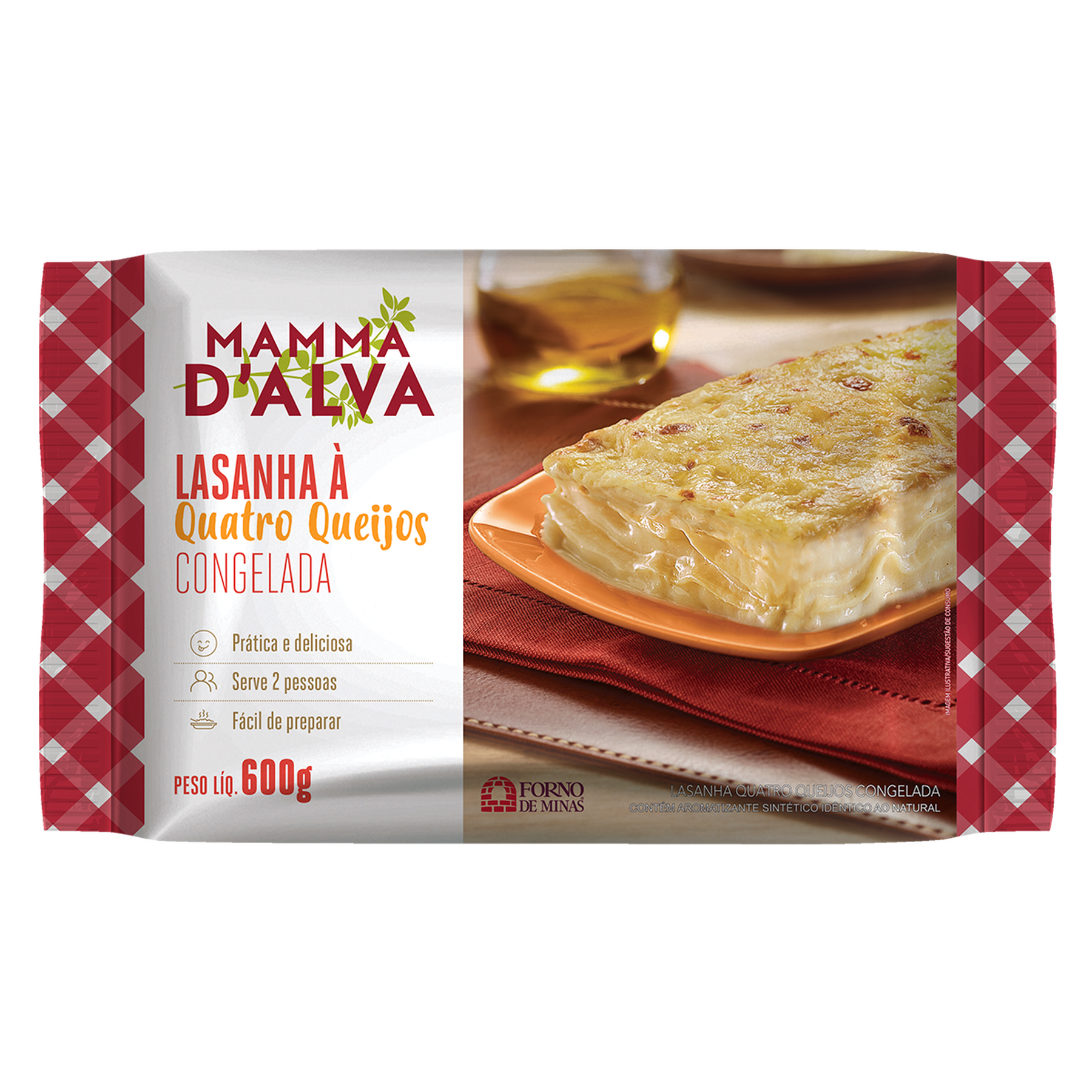 Lasanha 4 Queijos Forno de Minas 600g