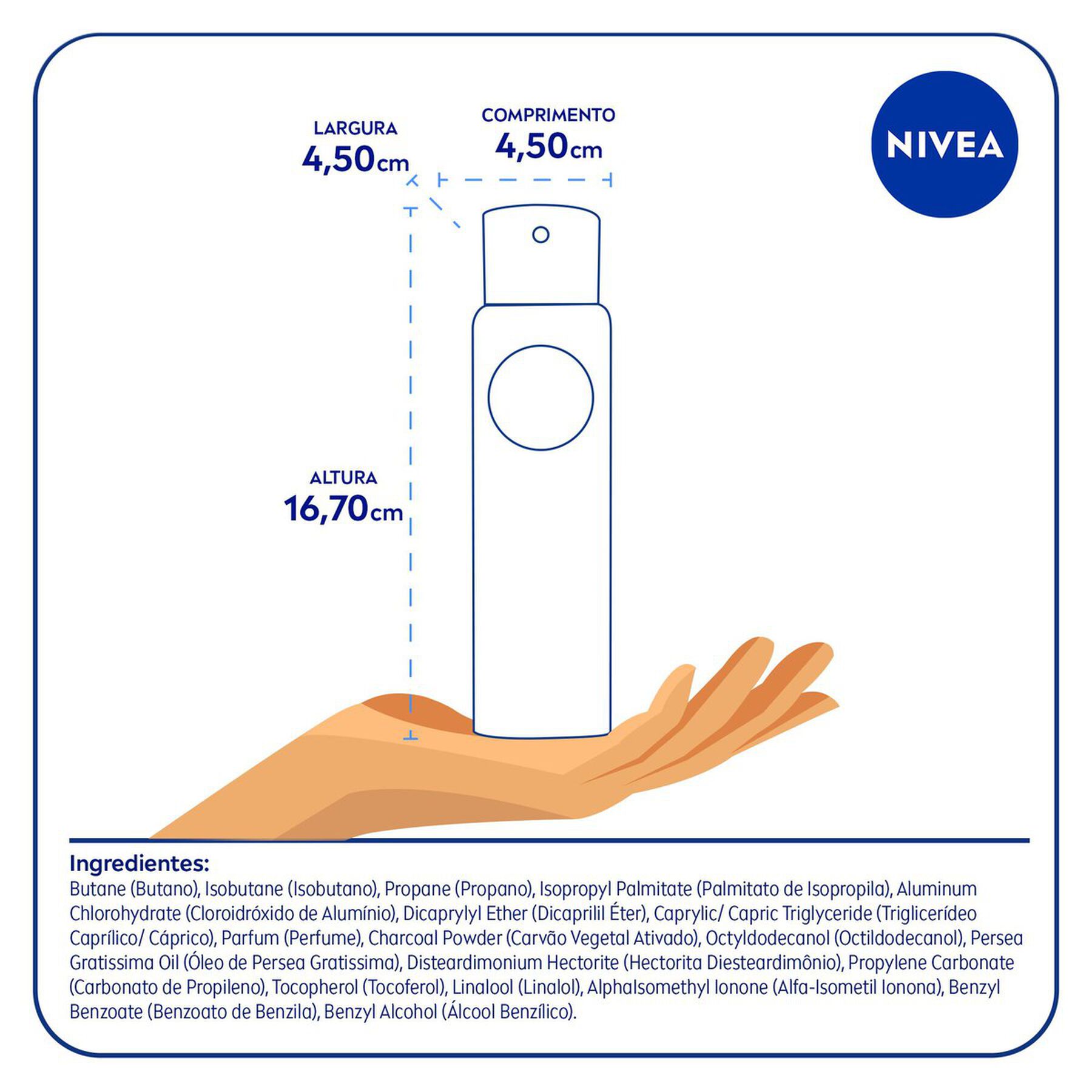 Antitranspirante Aerossol Carvão Ativado Amadeirado Deep Nivea Men 150ml