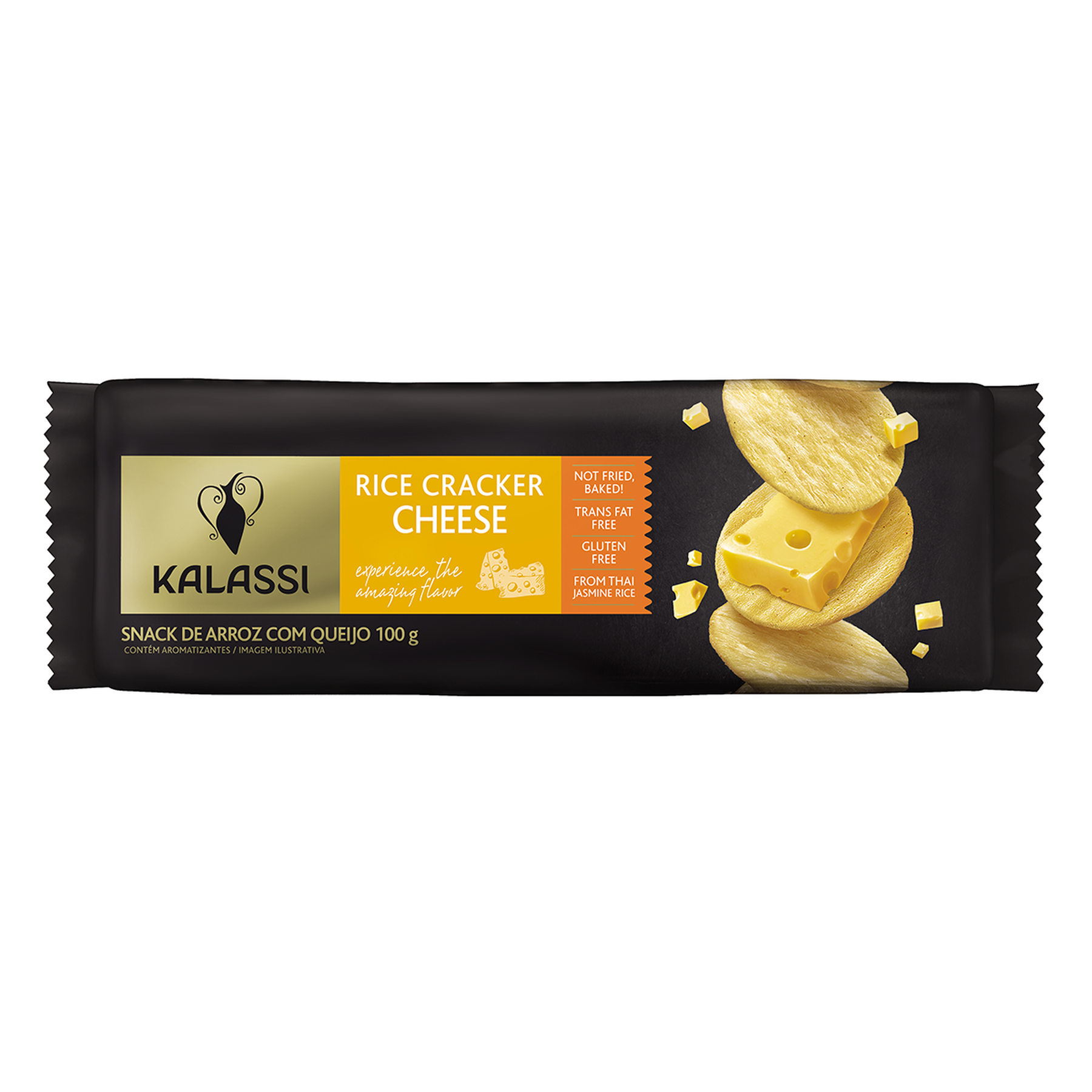 Snack de Arroz Queijo Kalassi 100g&nbsp;