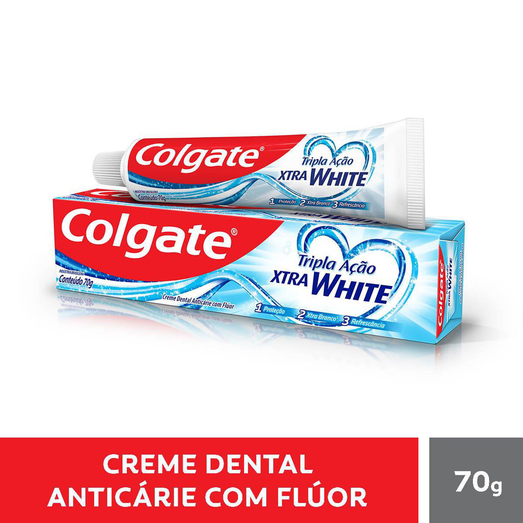 Creme Dental Xtra White Colgate Tripla A&ccedil;&atilde;o Caixa 70g&nbsp;