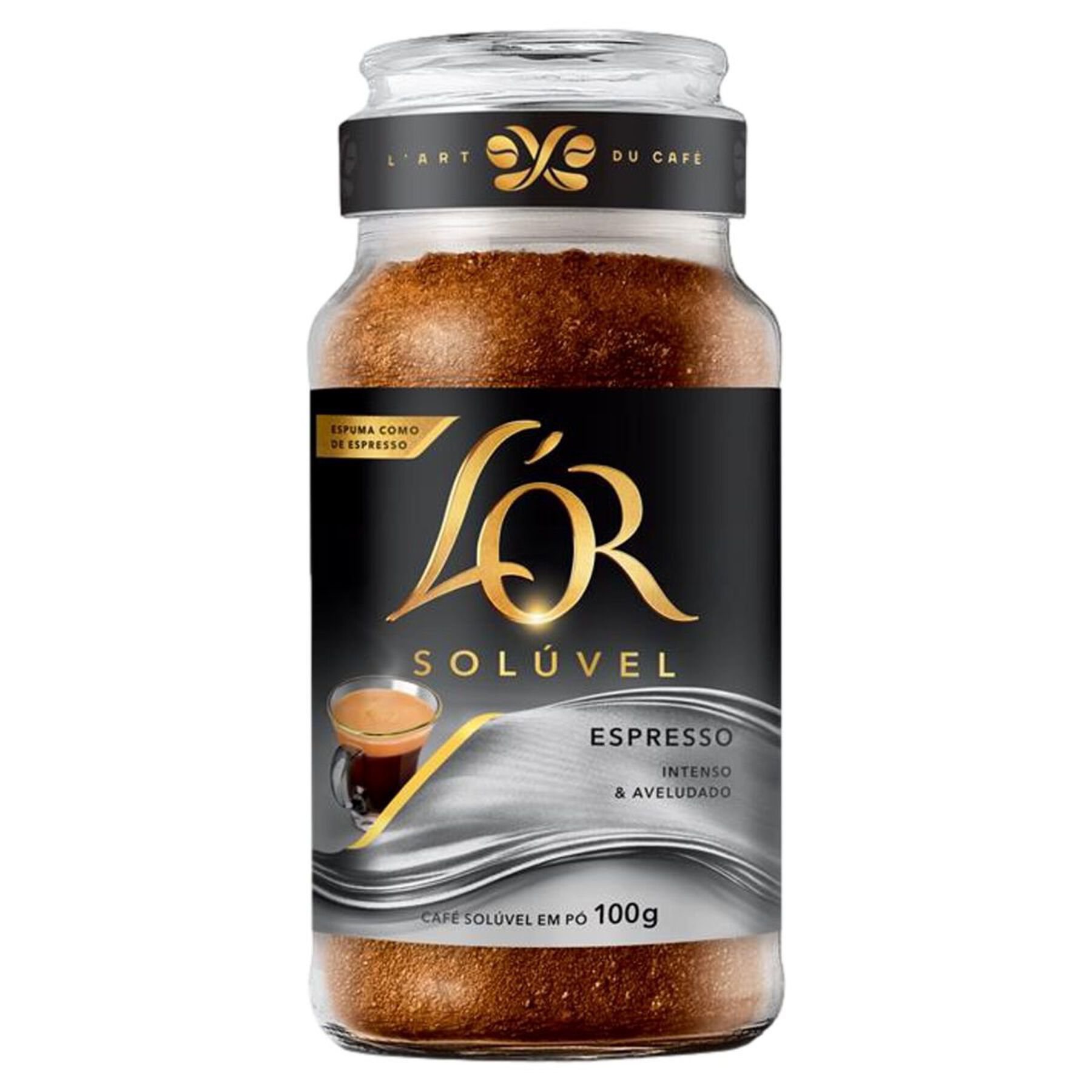 Caf&eacute; Sol&uacute;vel em P&oacute; Espresso L'or Vidro 100g