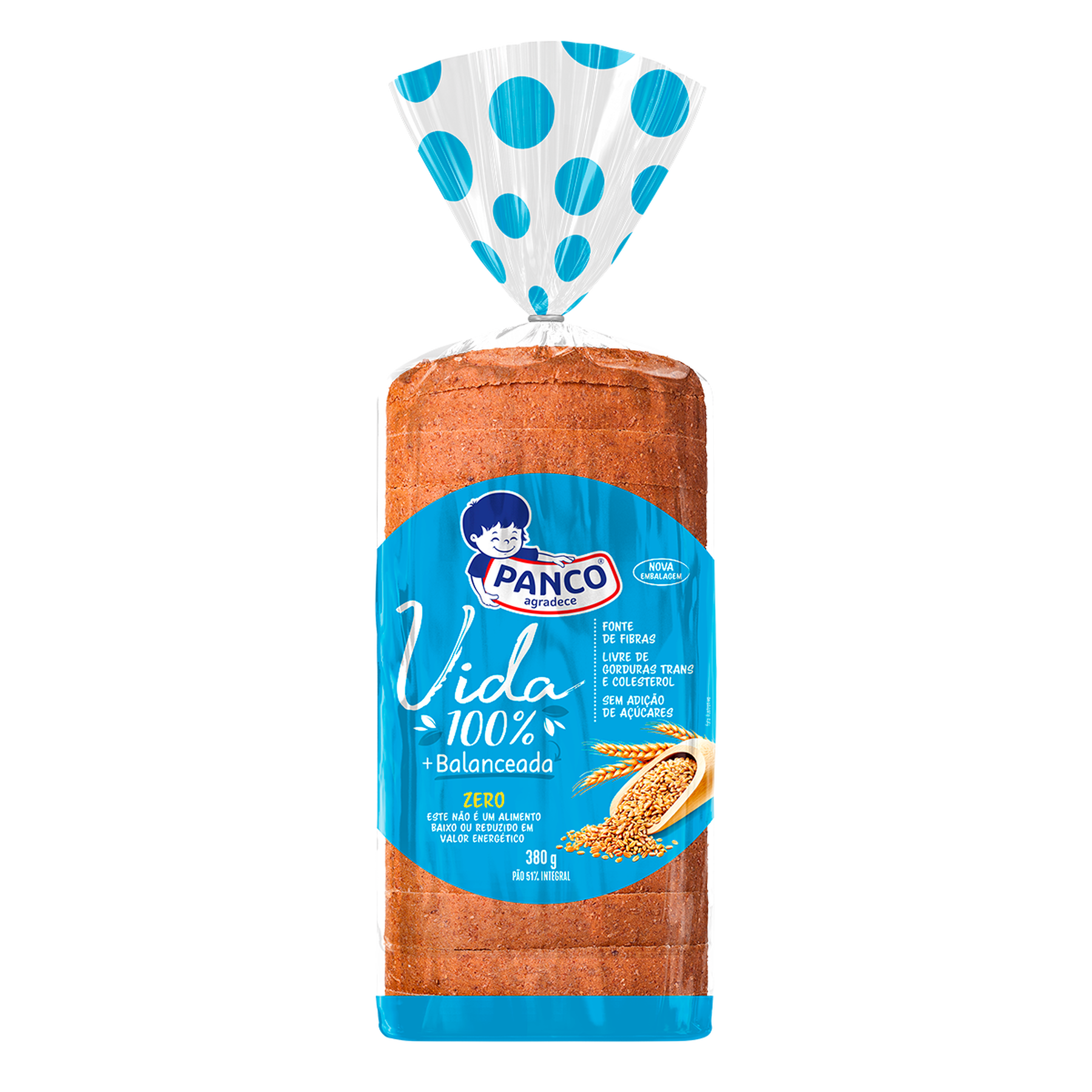 P&atilde;o de Forma 51% Integral Zero Panco Pacote 380g
