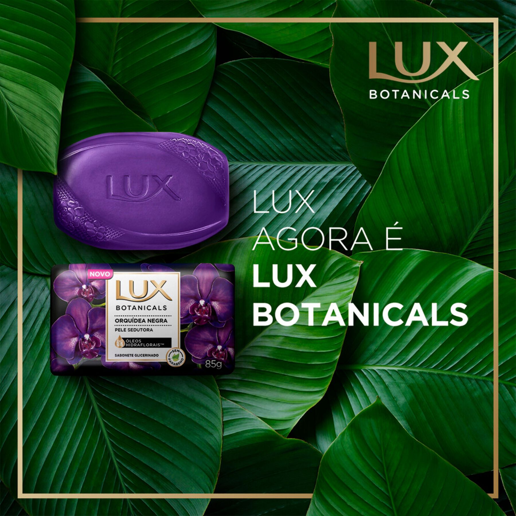 Sabonete em Barra Glicerinado Orquídea Negra Lux Botanicals Cartucho 85g