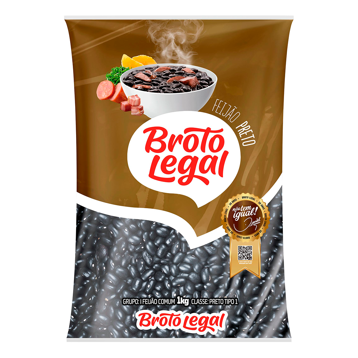Feij&atilde;o Preto Broto Legal Pacote 1kg