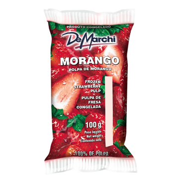 Polpa de Fruta Congelada de Morango De Marchi Pacote 100g
