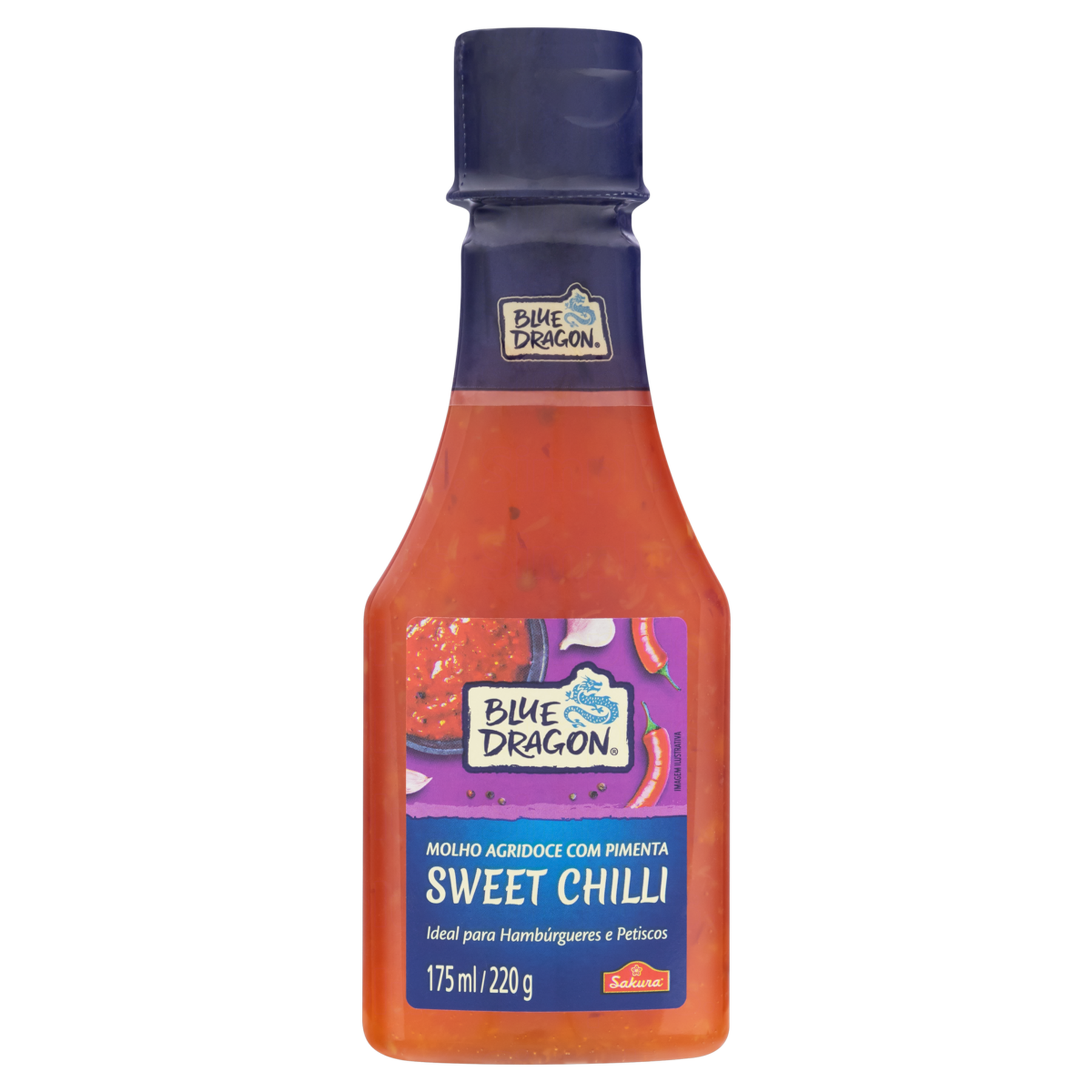 Molho Agridoce com Pimenta Sweet Chilli Blue Dragon Squeeze 220g