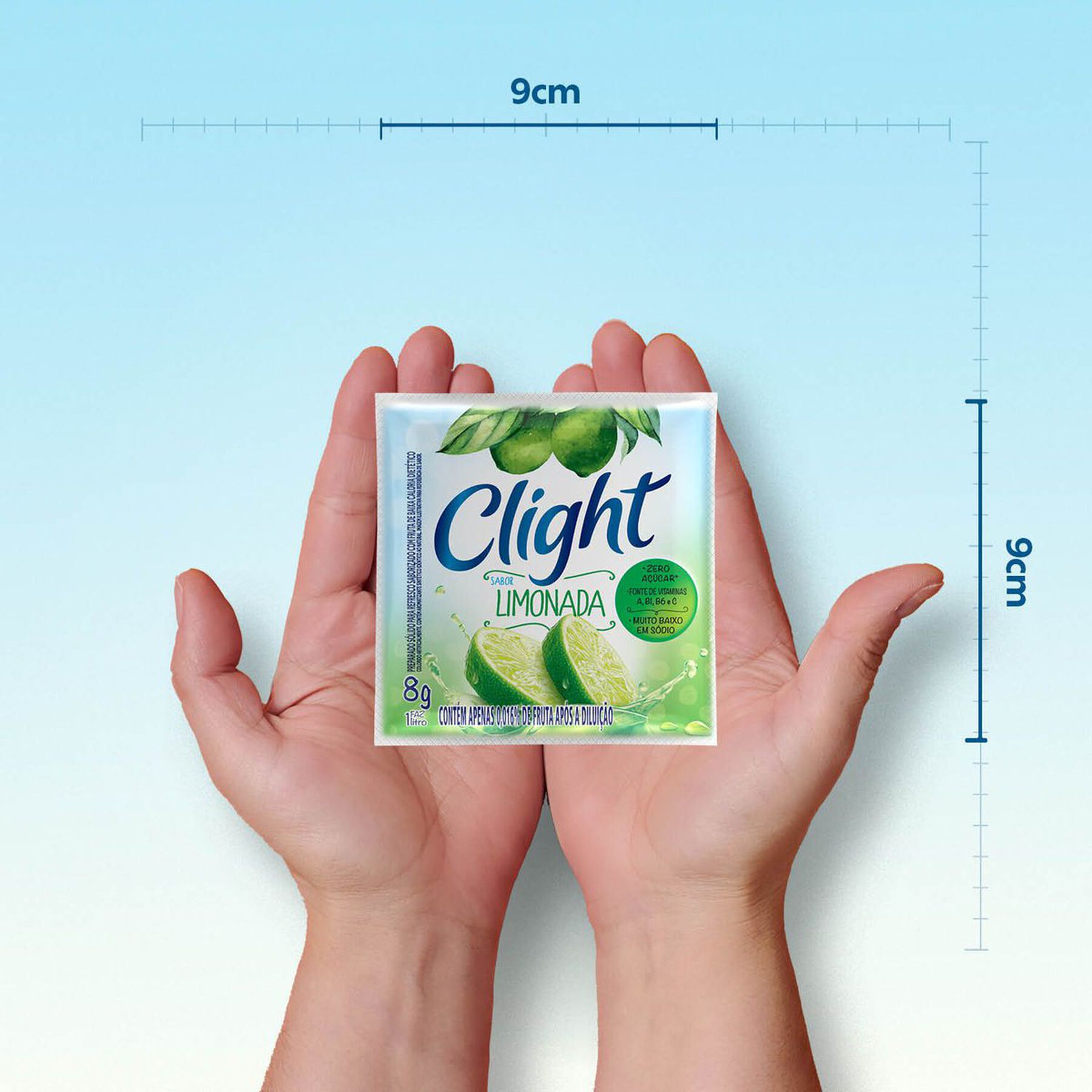 Refresco em Pó Limonada Zero Açúcar Clight Pacote 8g