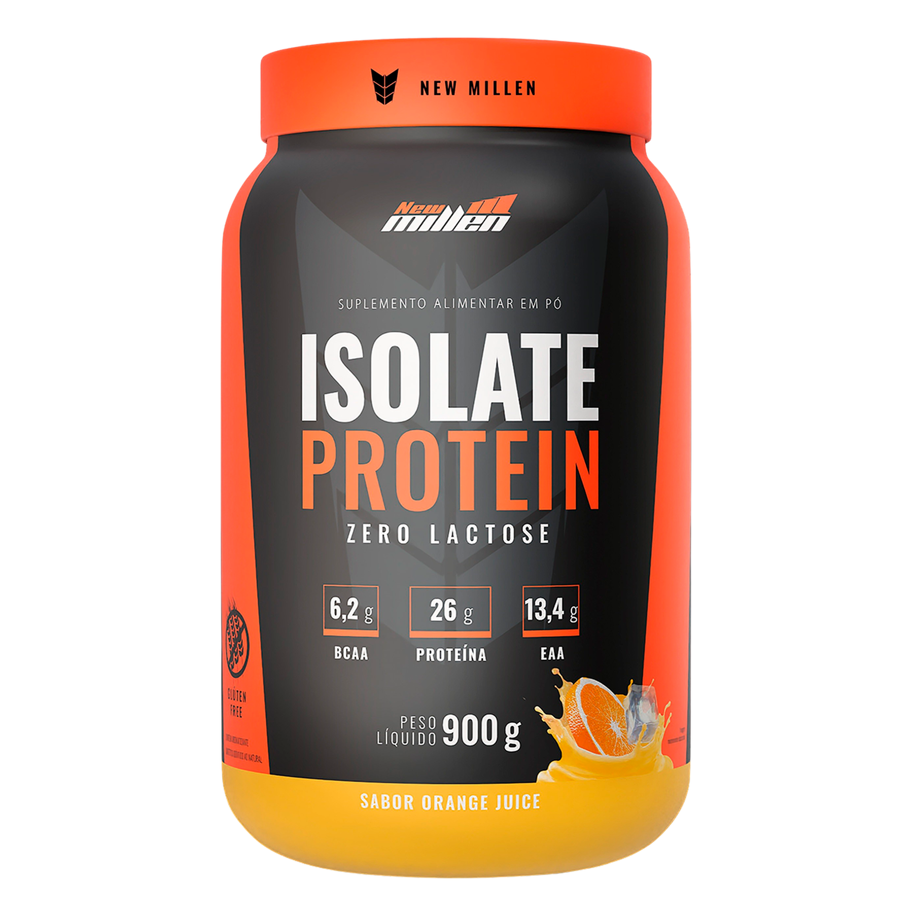 Whey Protein Laranja Isolate New Millen Pote 900g