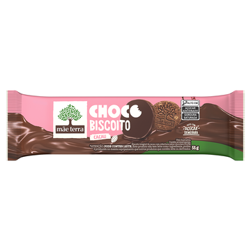 Biscoito Choco Cacau Mãe Terra Pacote 58g
