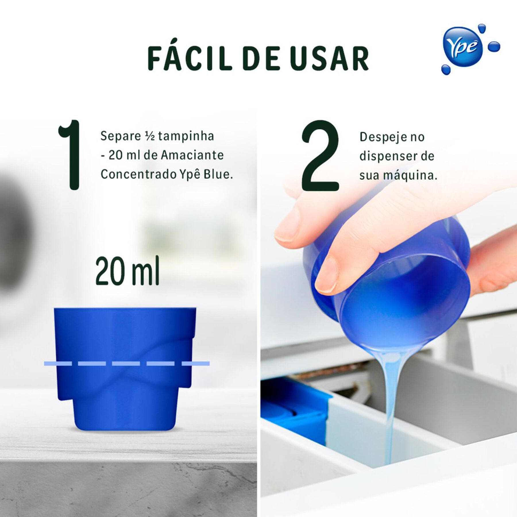 Amaciante de Roupa Concentrado Blue Garden Yp&ecirc; Pouch 900ml Refil Econ&ocirc;mico