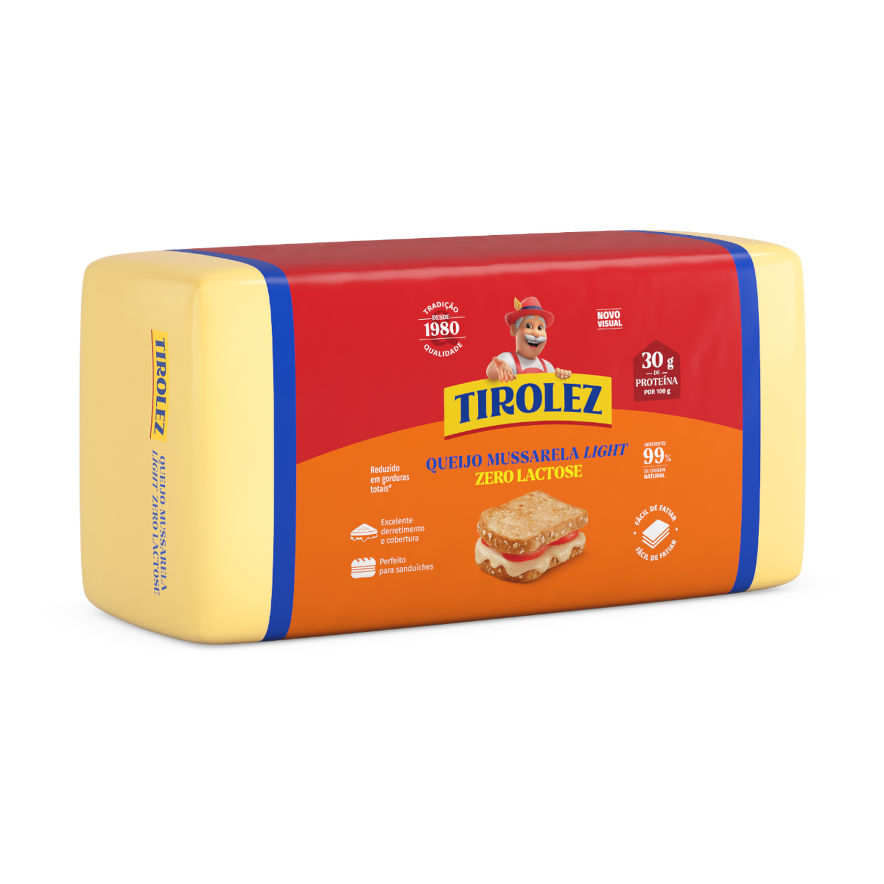 Queijo Mussarela Light Zero Lactose Tirolez aprox. 380g