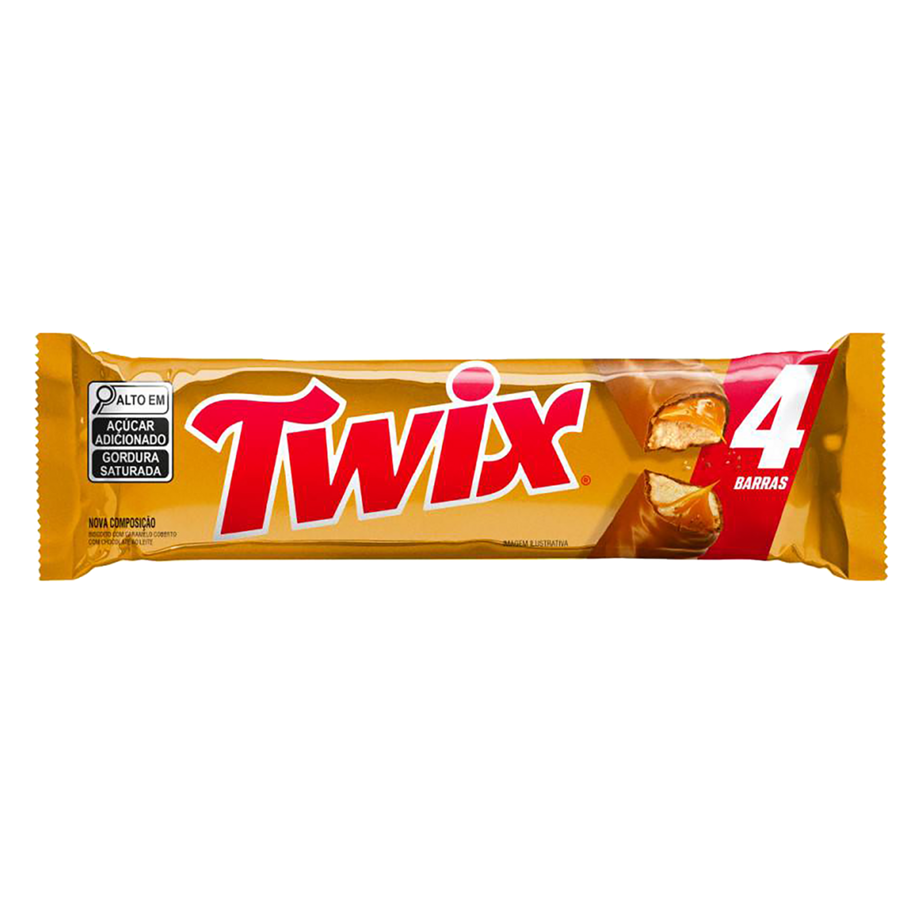 Bombom Twix Pacote 80g C/4 Unidades&nbsp;