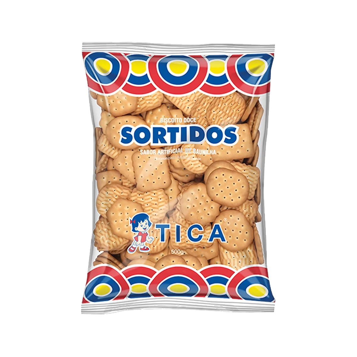 Biscoito Doce Sortidos Tica Pacote 500g&nbsp;