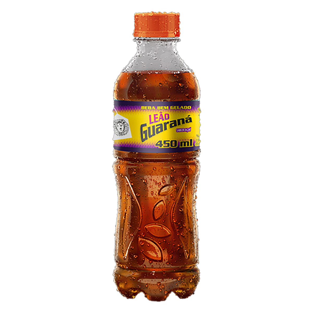 Refresco Ado&ccedil;ado Guaran&aacute; e A&ccedil;a&iacute; Le&atilde;o Garrafa 450ml