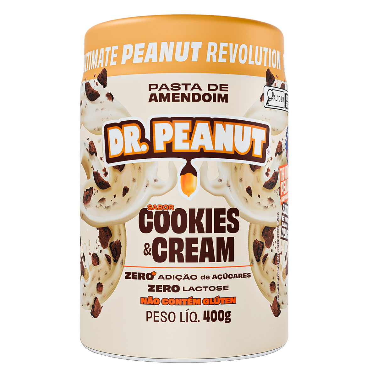 Pasta de Amendoim Cookies e Cream Dr. Peanut Pote 400g