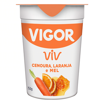 Iogurte Viv Cenoura, Laranja e Mel Vigor Copo 150g
