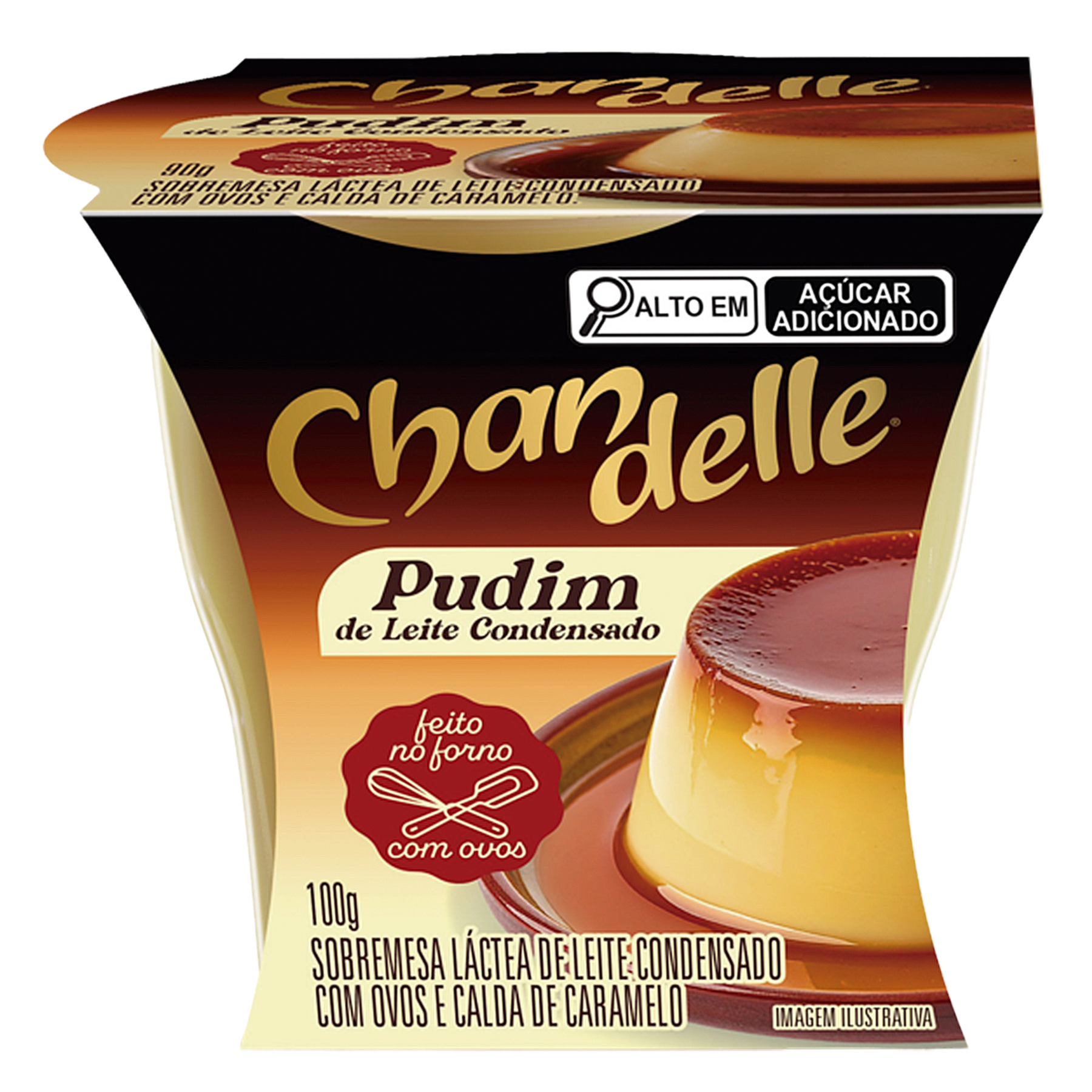 Sobremesa L&aacute;ctea Pudim Leite Condensado Chandelle Pote 100g