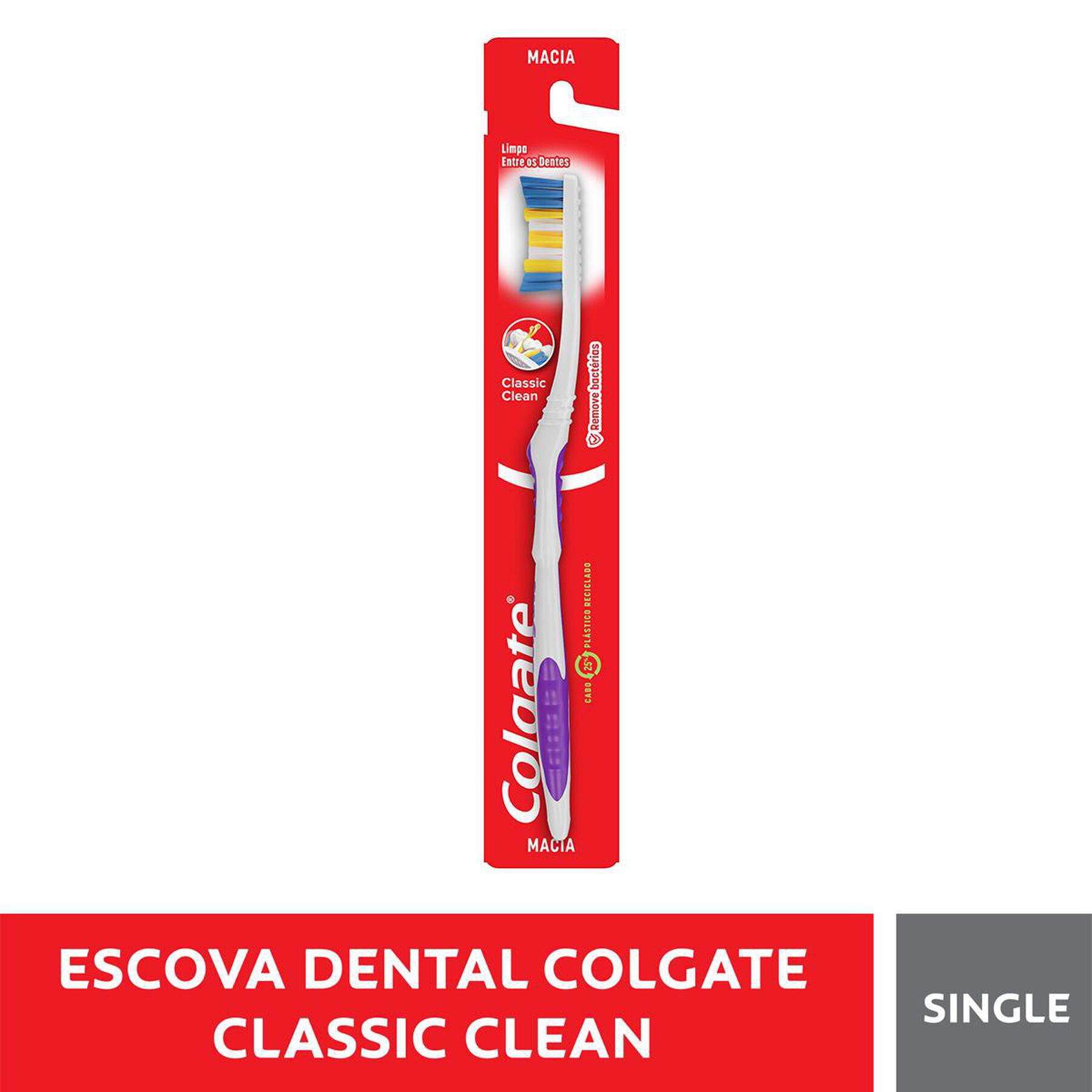 Escova Dental Macia Colgate Classic Clean