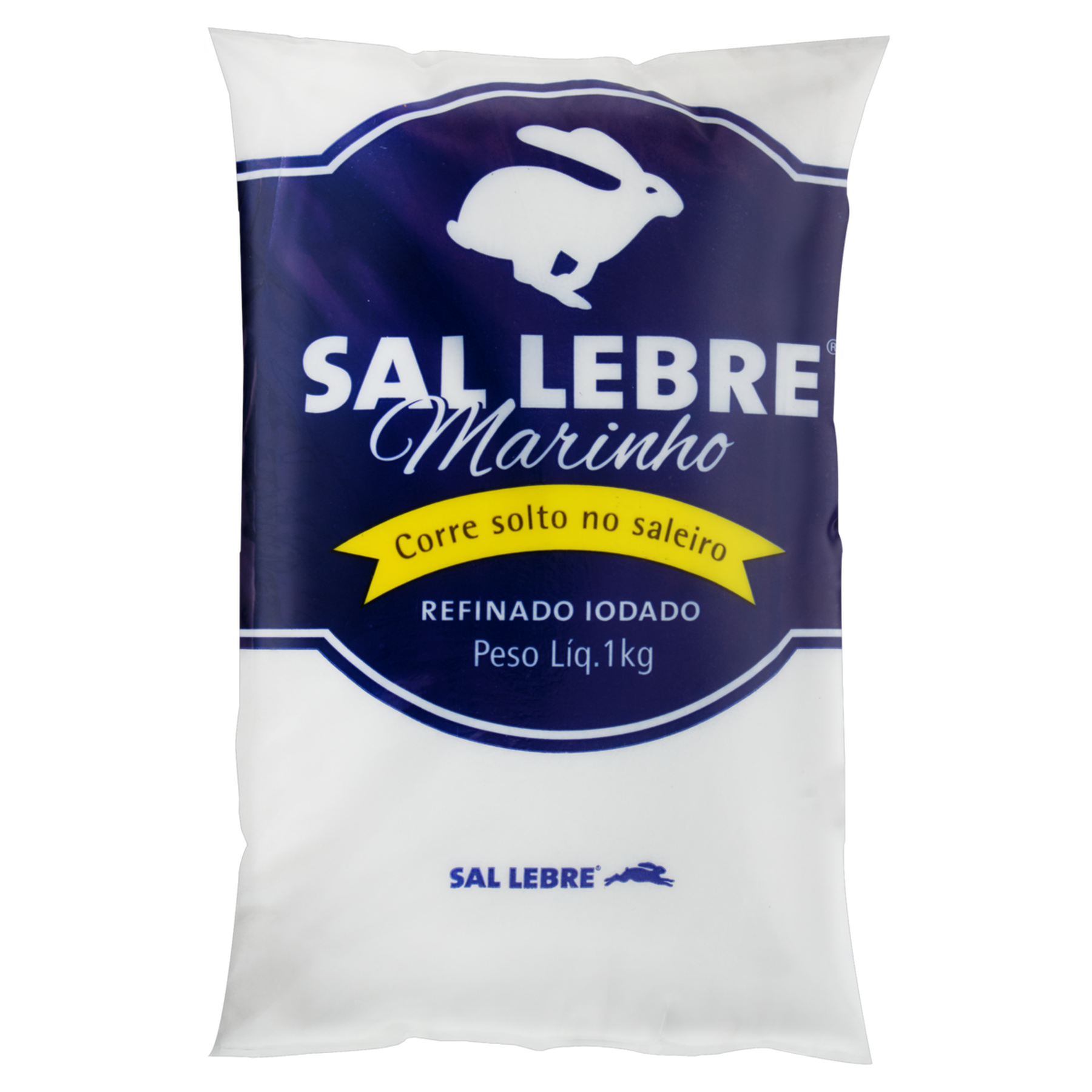 Sal Refinado Lebre Pacote 1kg