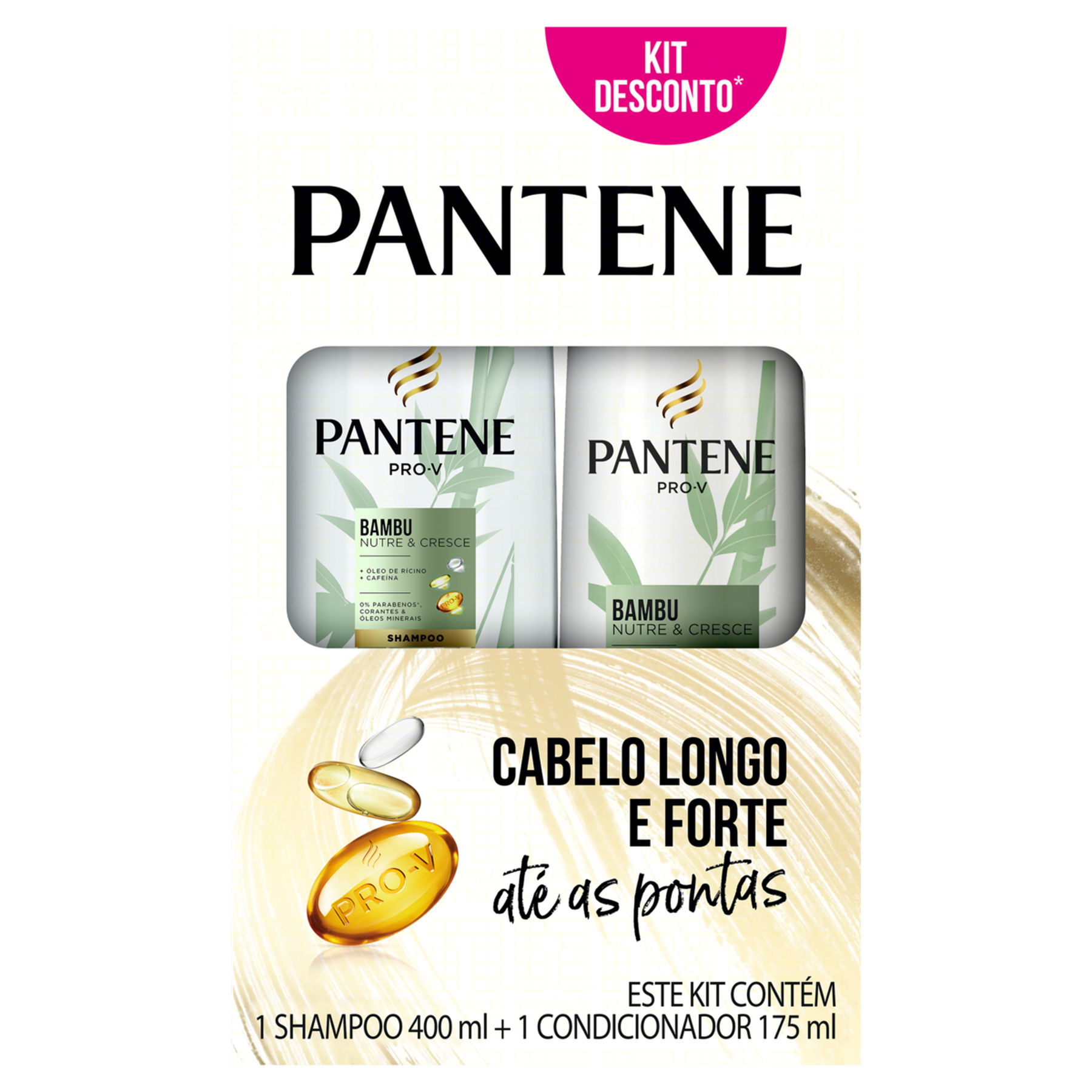Shampoo 400ml + Condicionador 175ml Bambu Nutre e Cresce Pantene