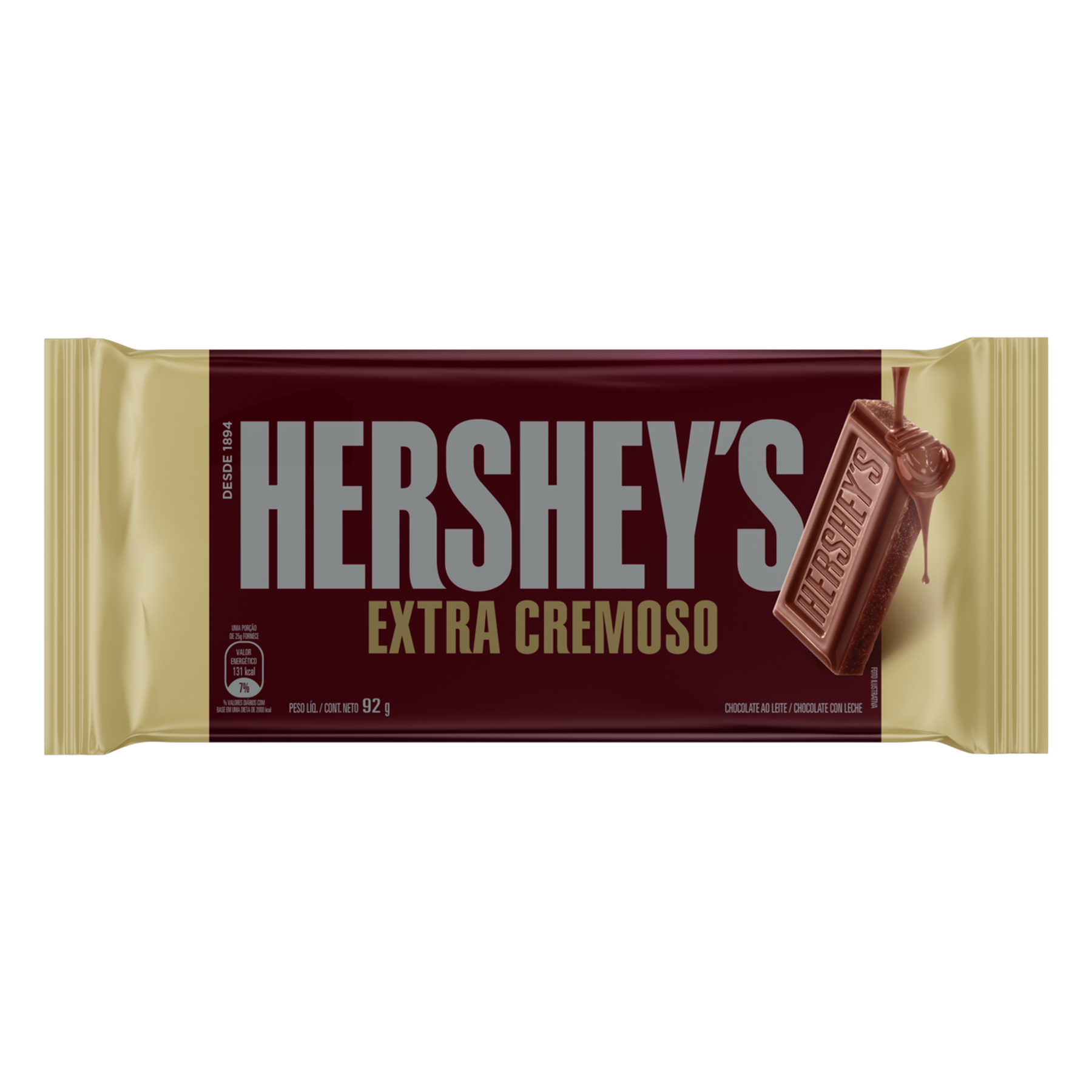 Chocolate ao Leite Extracremoso Hersheys Pacote 92g