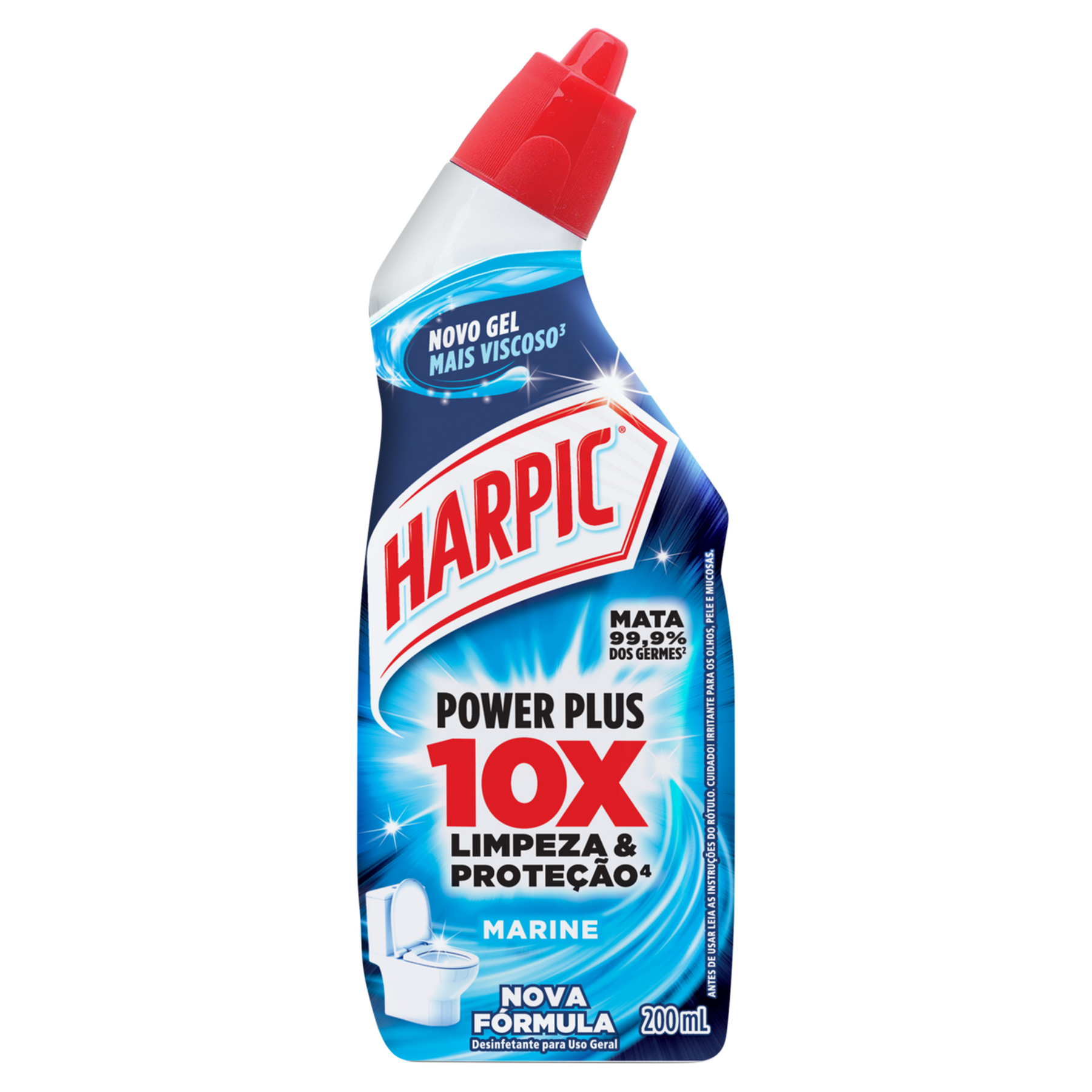 Desinfetante Power Plus Marine Harpic Squeeze 200ml