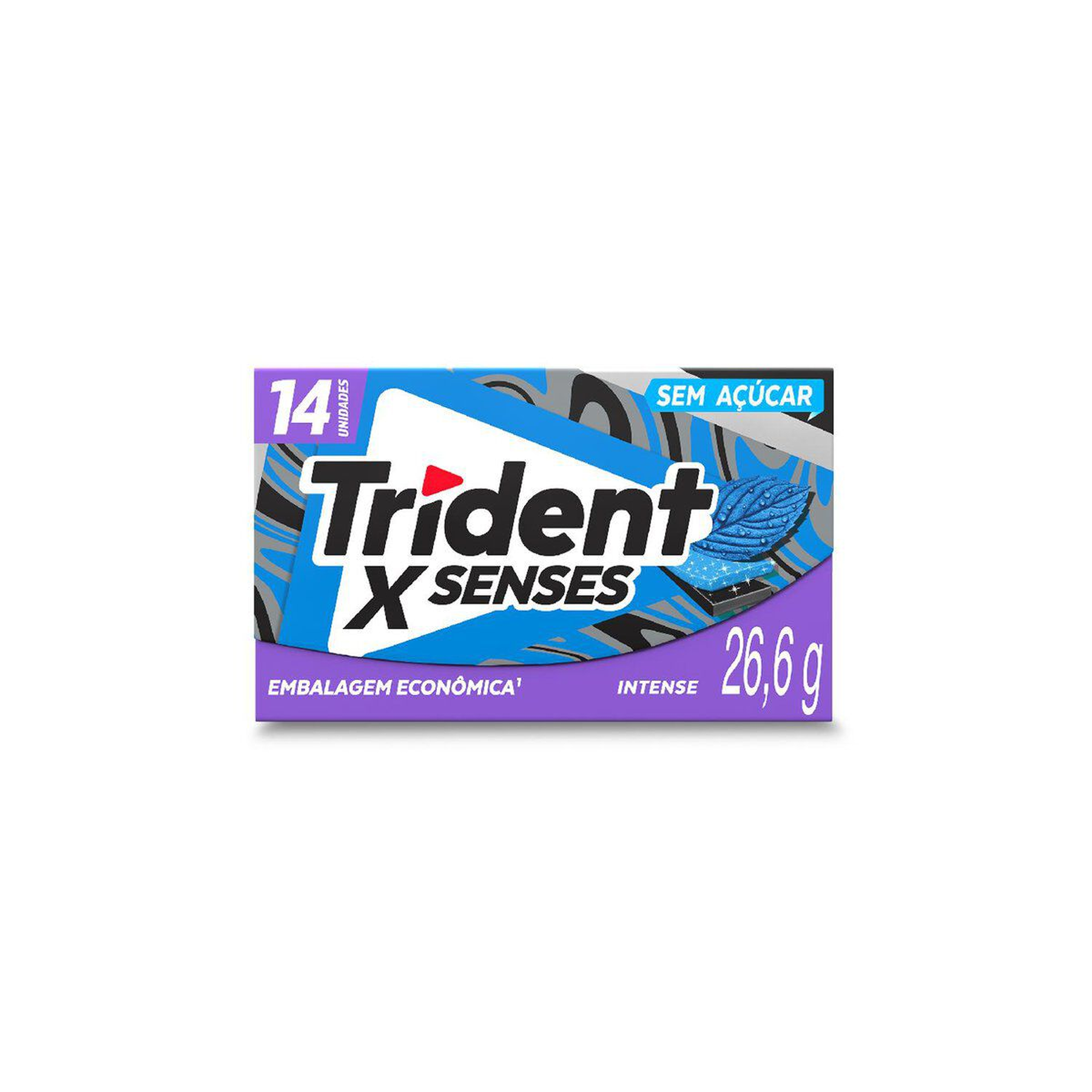 Goma de Mascar Sem A&ccedil;&uacute;car XSenses Intense Trident 26,6g