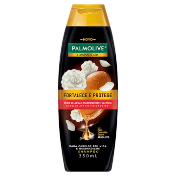 Shampoo Fortalece e Protege Palmolive Luminous Oils Frasco 350ml
