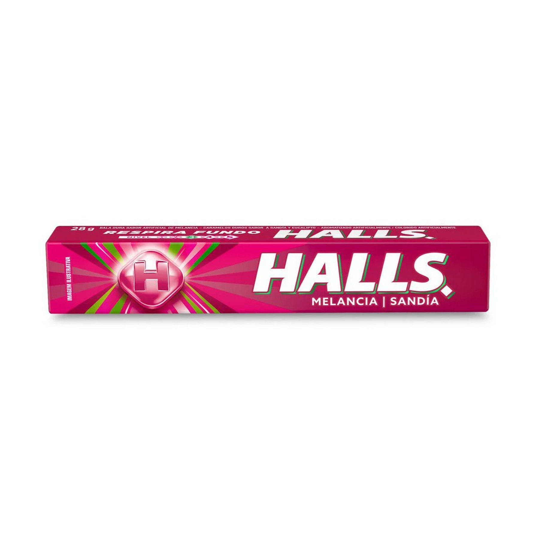 Bala Dura Halls Melancia Pacote 28g