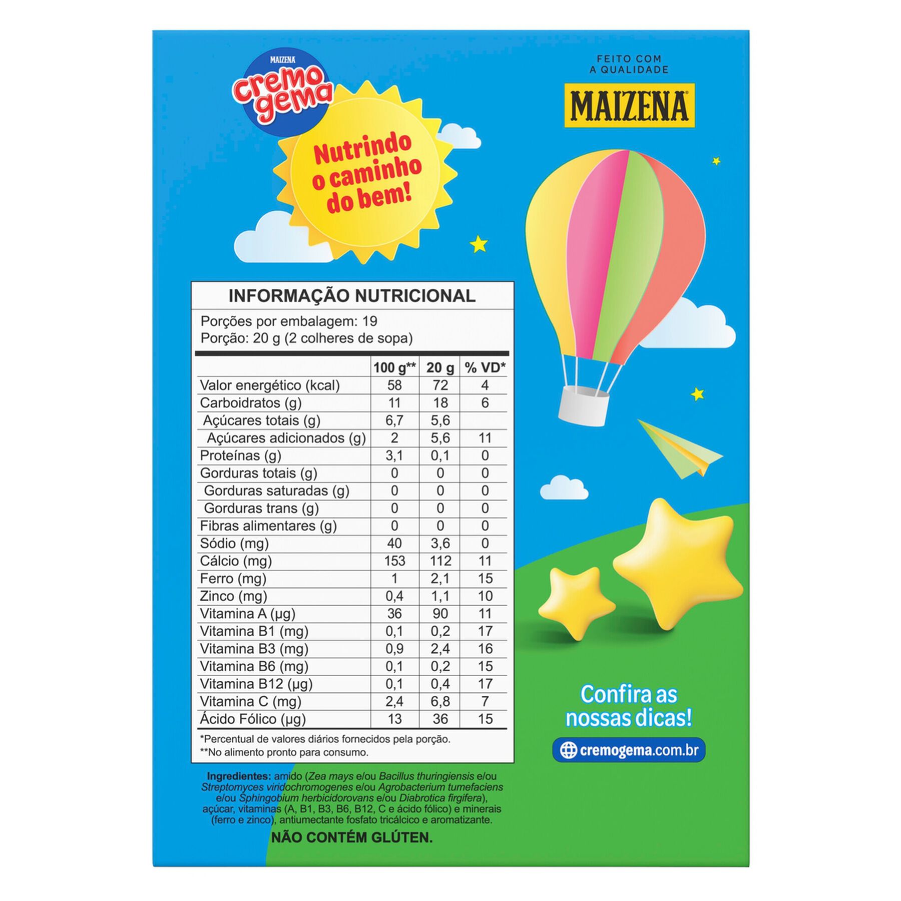 Mingau Tradicional Maizena Cremogema Caixa 380g