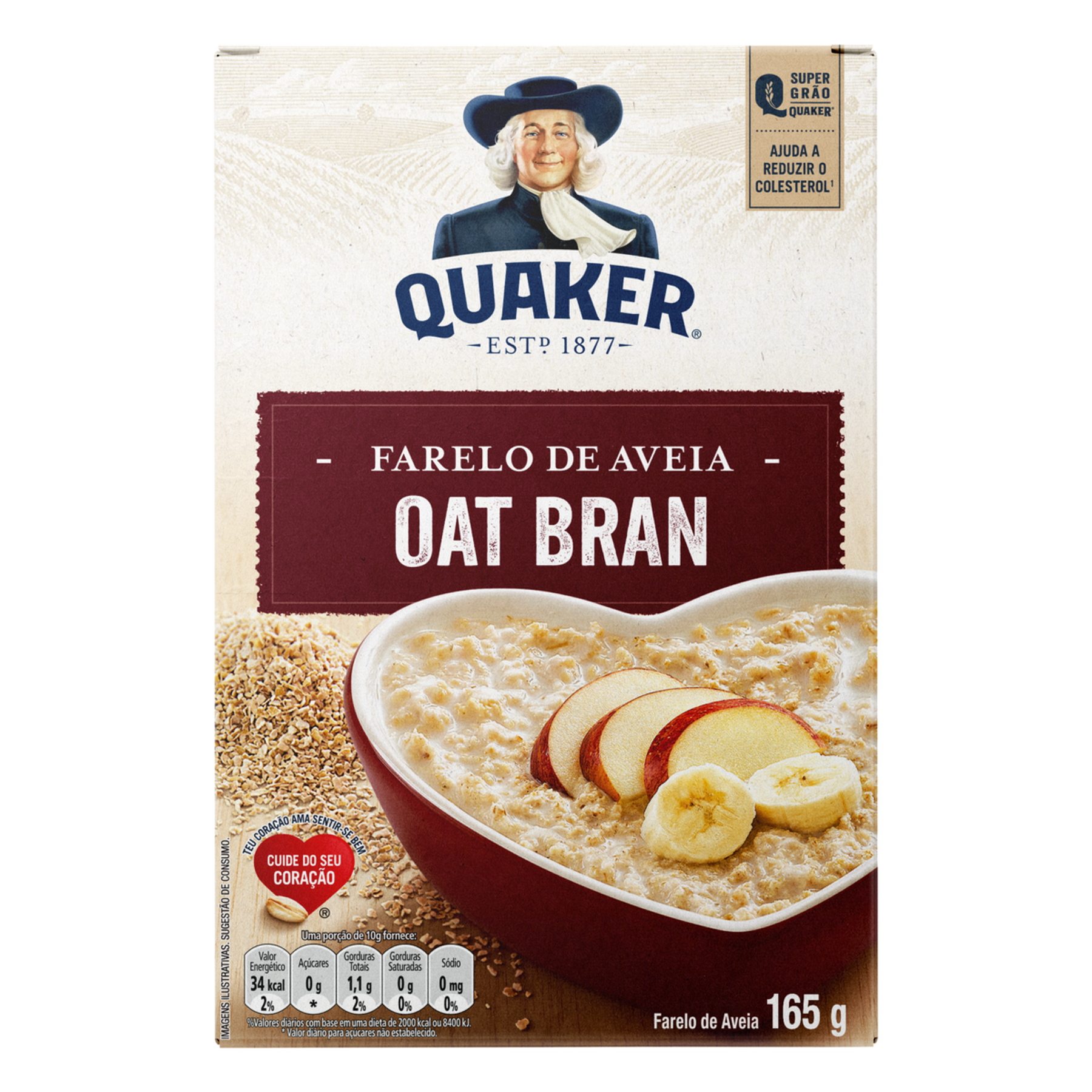 Farelo de Aveia Oat Bran Quaker Caixa 165g