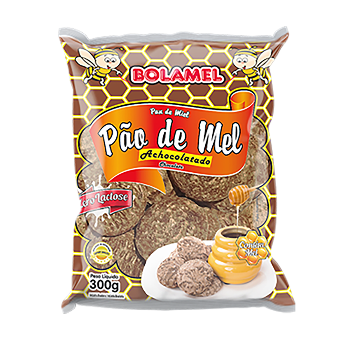 P&atilde;o Mel Achocolatado Bolamel 300g