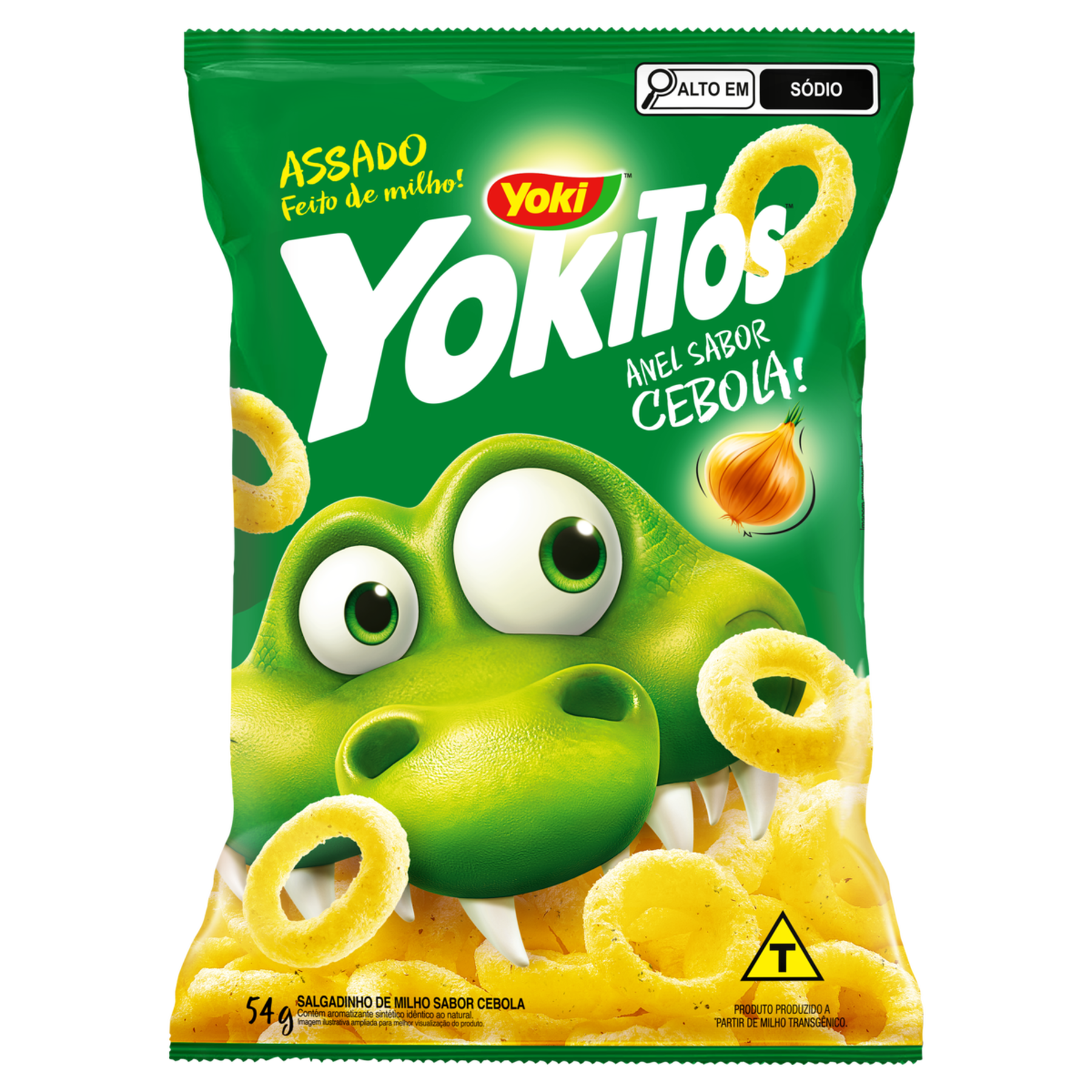 Salgadinho de Milho Anel Cebola Yoki Yokitos Pacote 54g