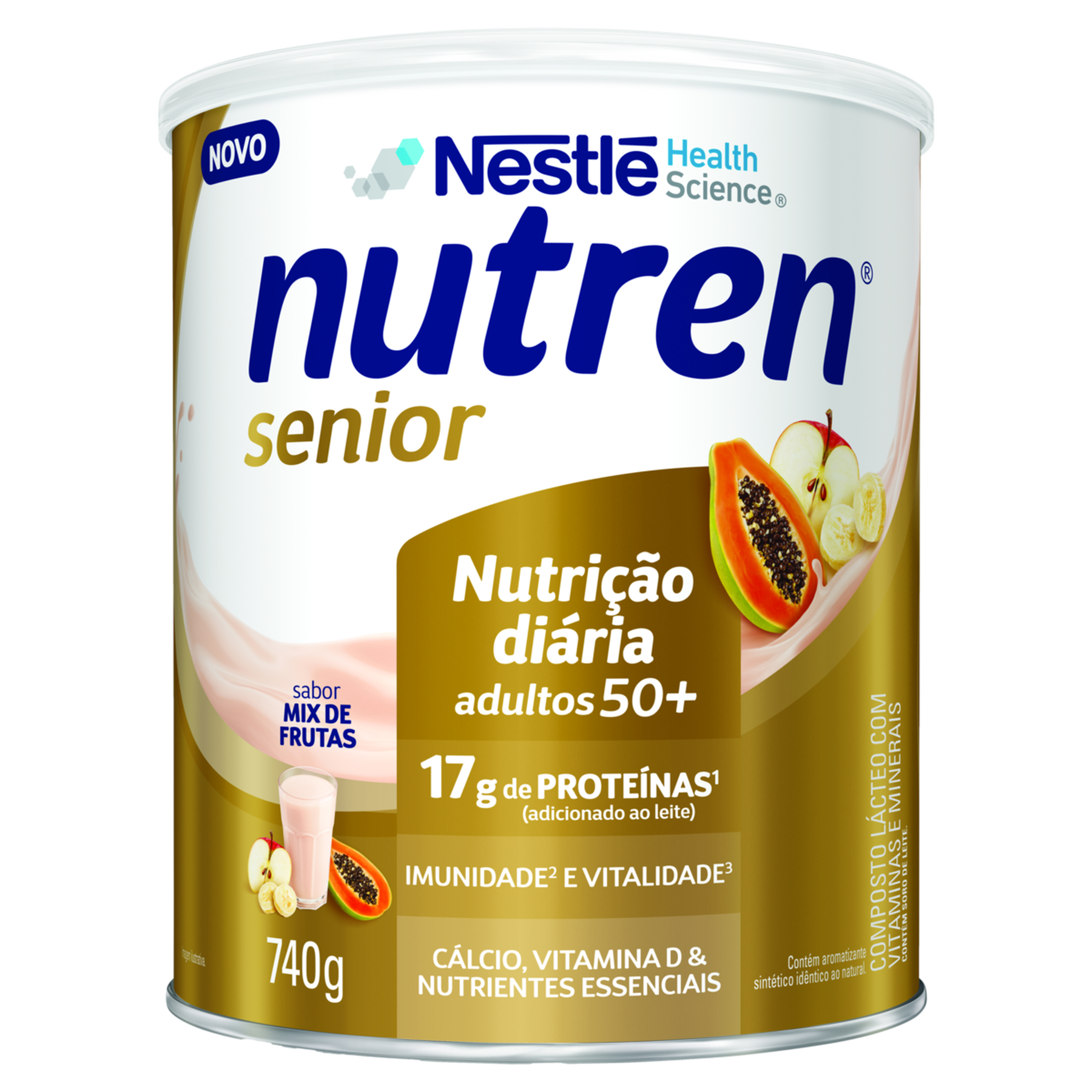 Composto Lácteo Mix de Frutas Nutren Senior Nestlé Lata 740g