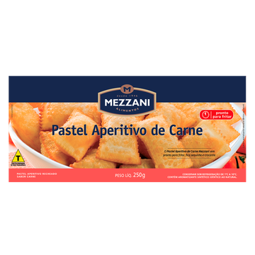 Pastel Congelado Carne Mezzani Caixa 250g 40 Unidades