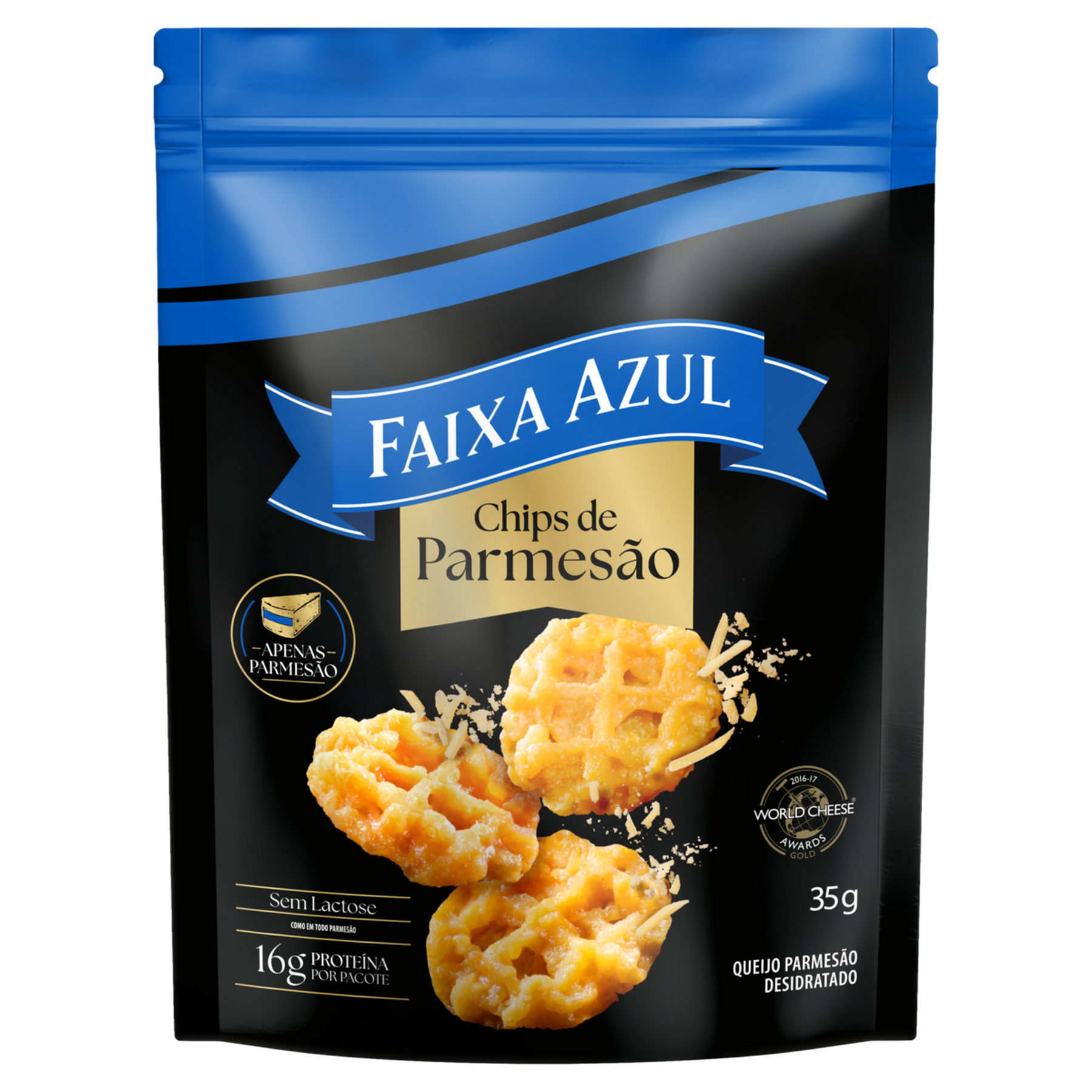 Chips de Parmes&atilde;o Faixa Azul Pouch 35g