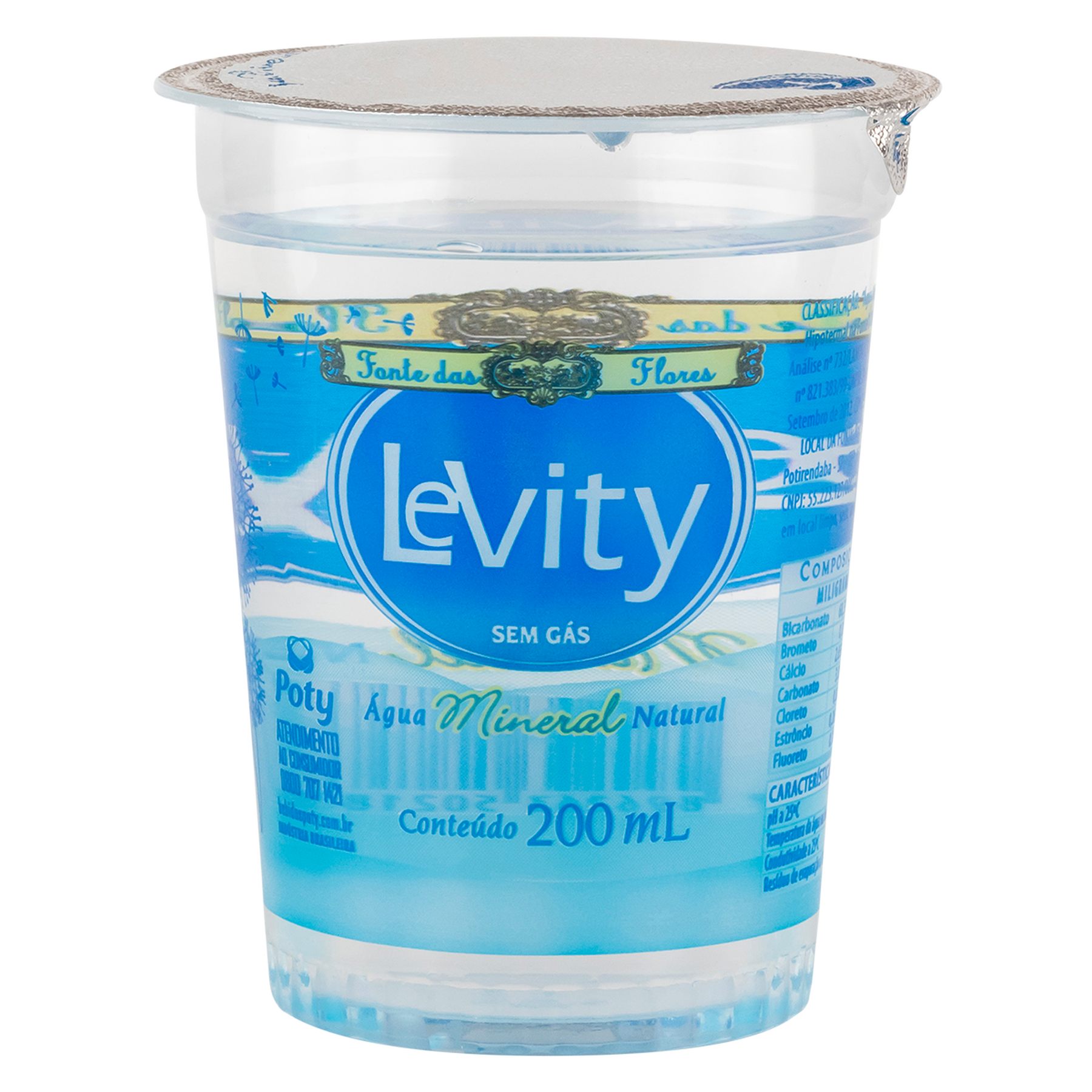 Água Mineral Natural sem Gás Levity Copo 200ml