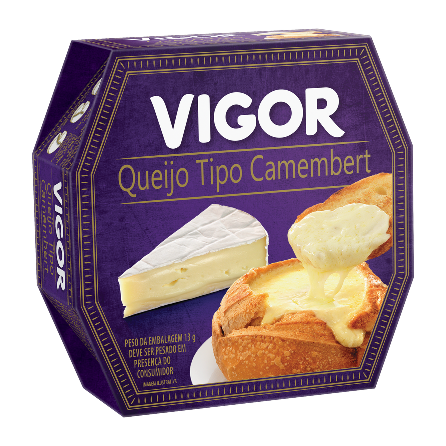 Queijo Camembert Vigor Pe&ccedil;a 120g&nbsp;