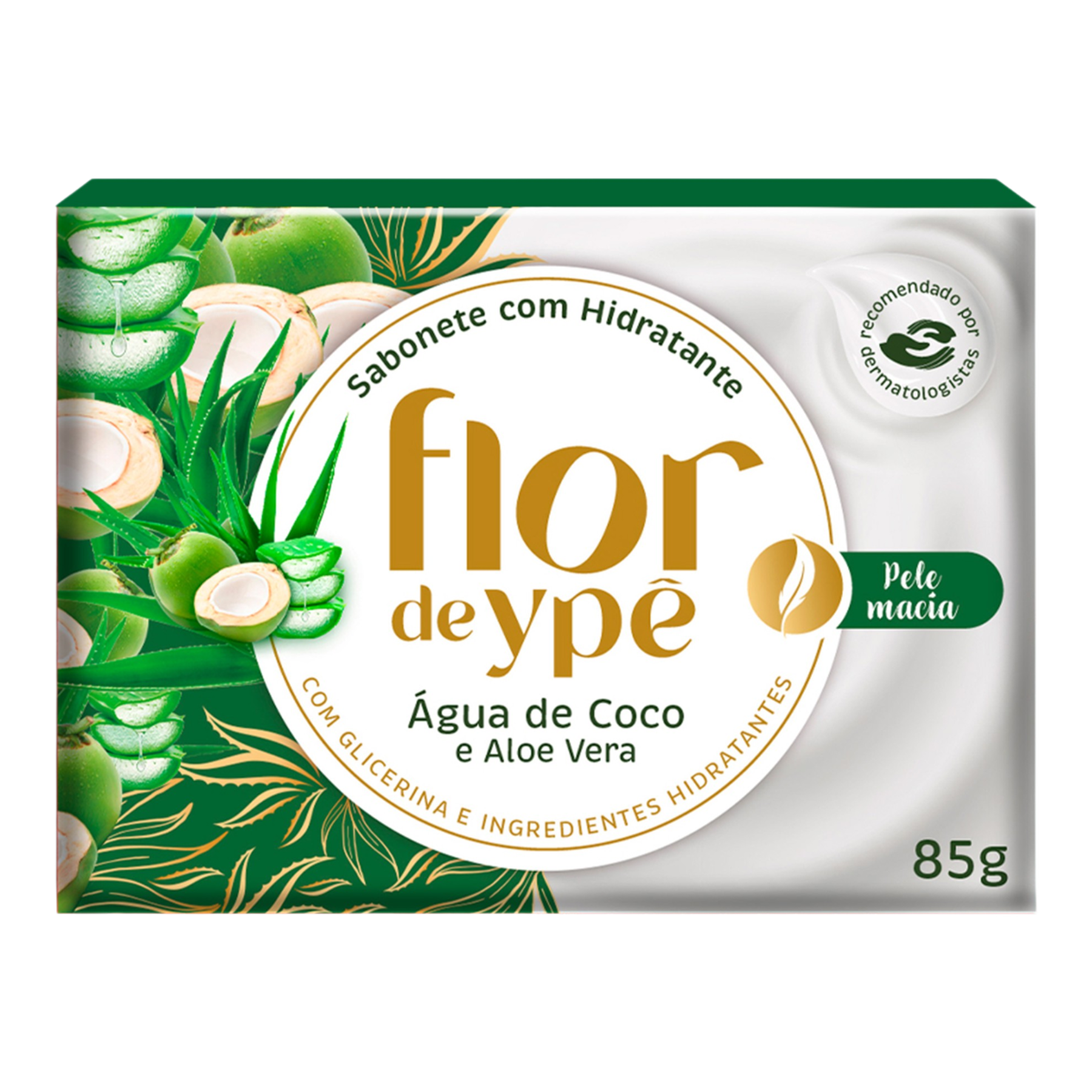 Sabonete Barra Flor de Yp&ecirc; &Aacute;gua de Coco e Aloe Vera Caixa 85g&nbsp;