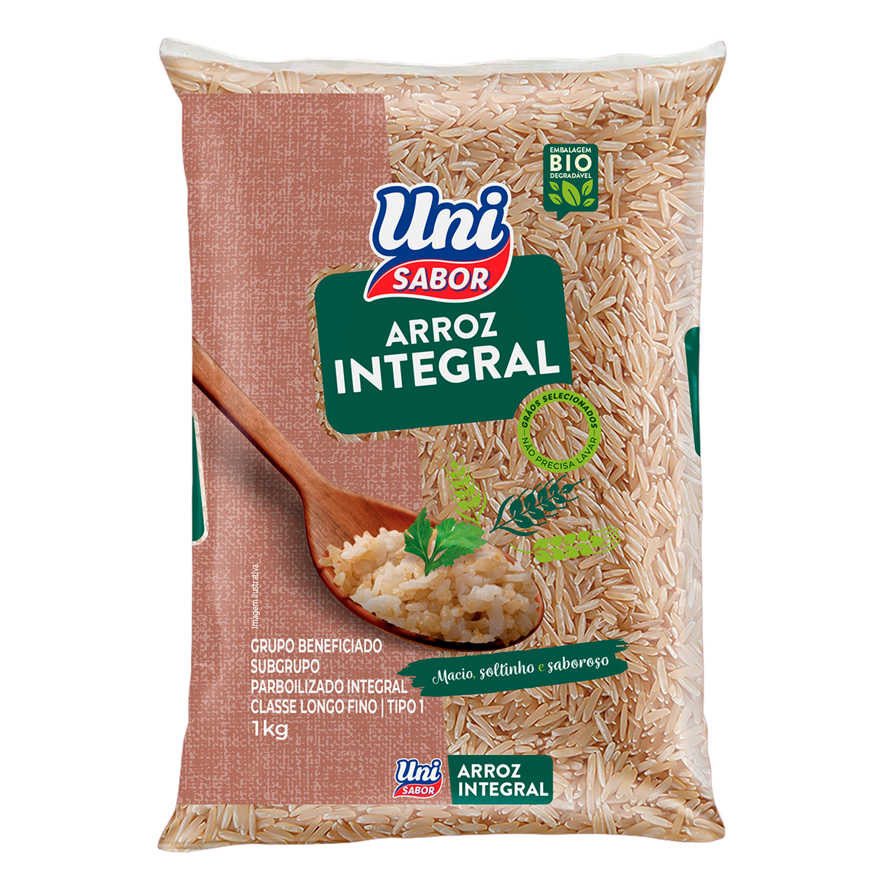 Arroz Integral Uni Sabor Pacote 1kg