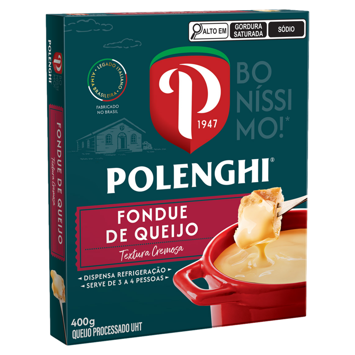 Fondue de Queijo Polenghi A Queijaria Caixa 400g&nbsp;